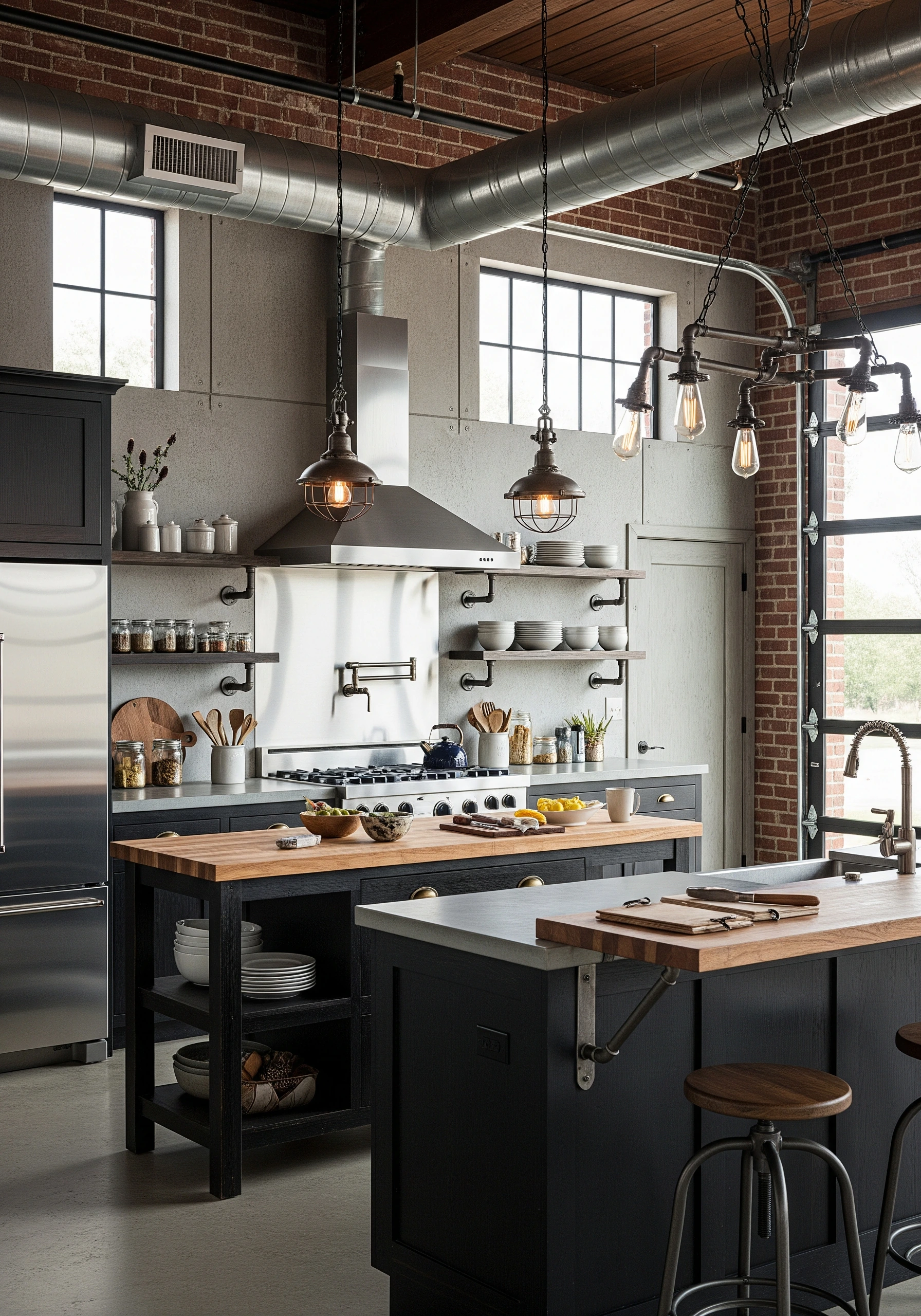 kitchen in industrial style - example 2