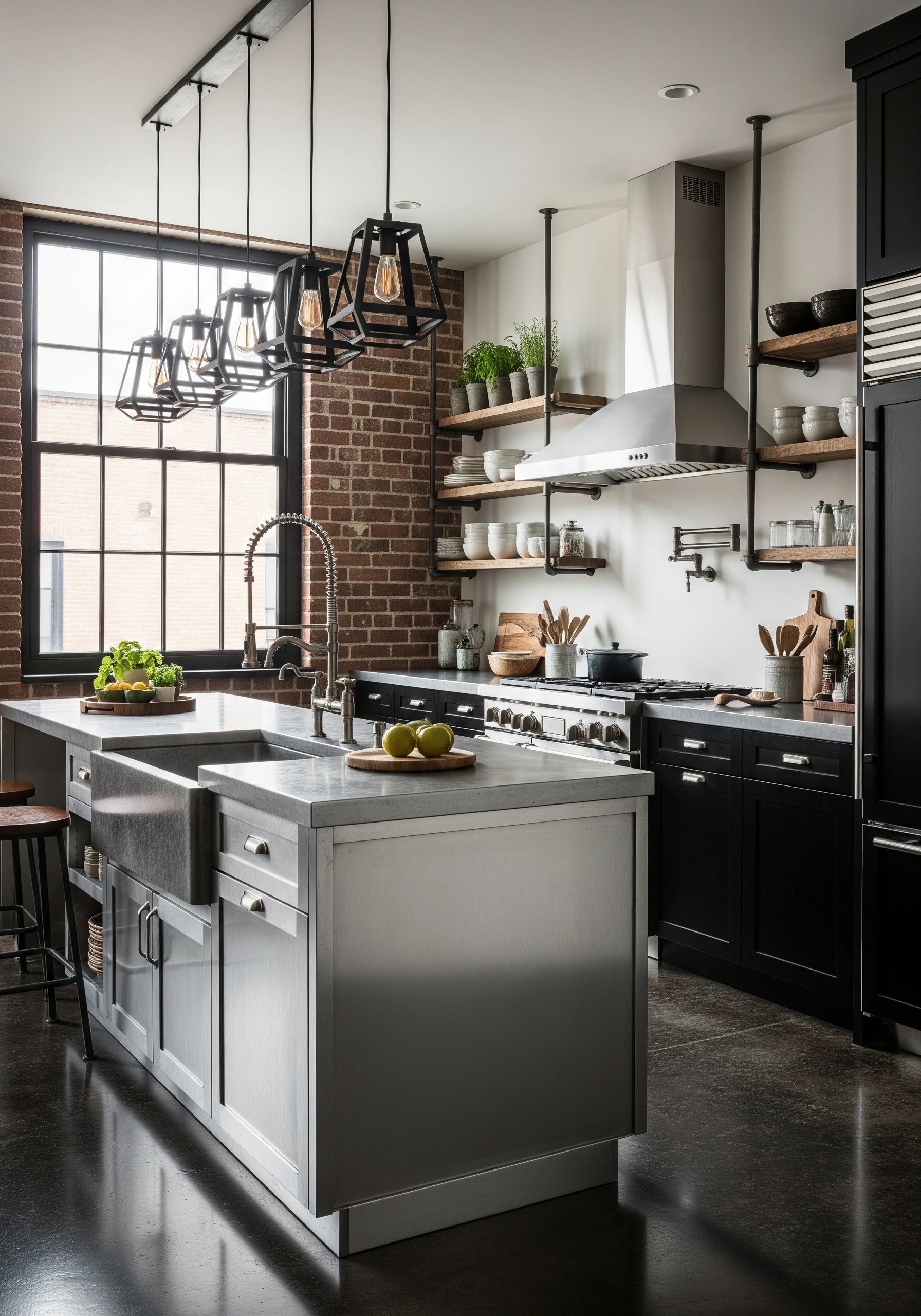 kitchen in industrial style - example 3