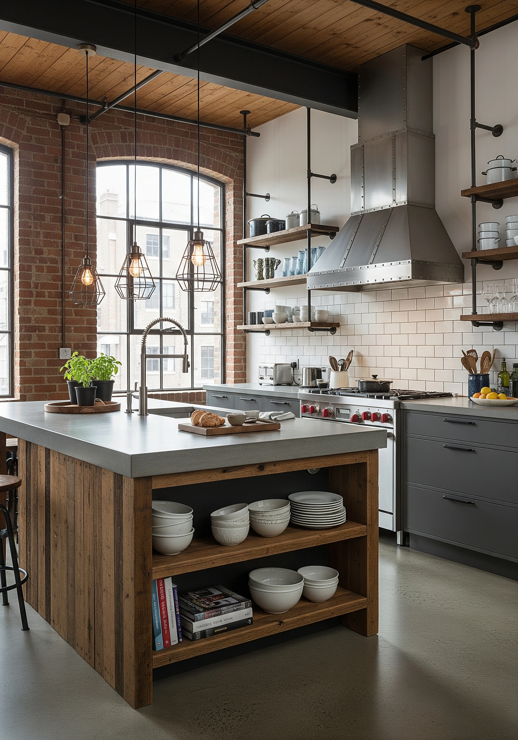 kitchen in industrial style - example 6