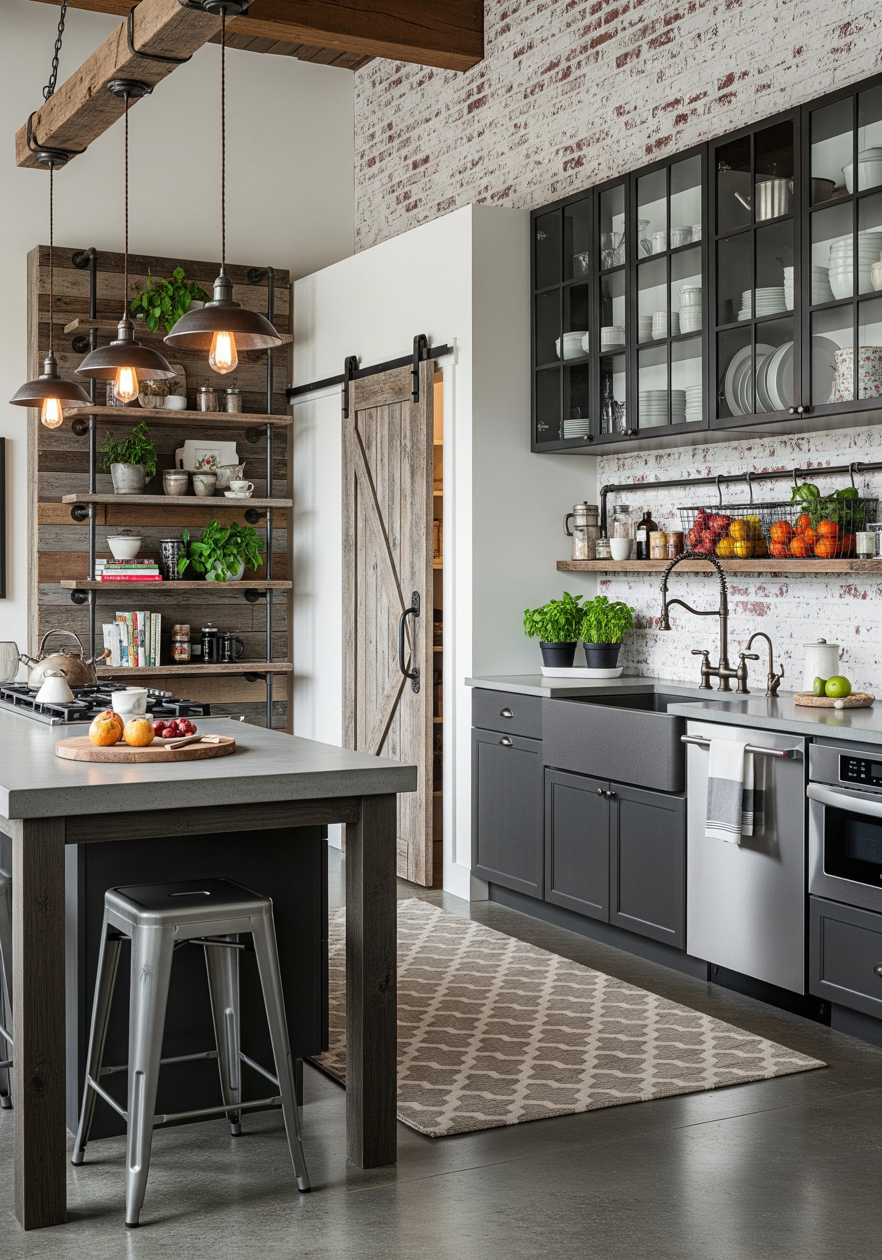 kitchen in industrial style - example 8