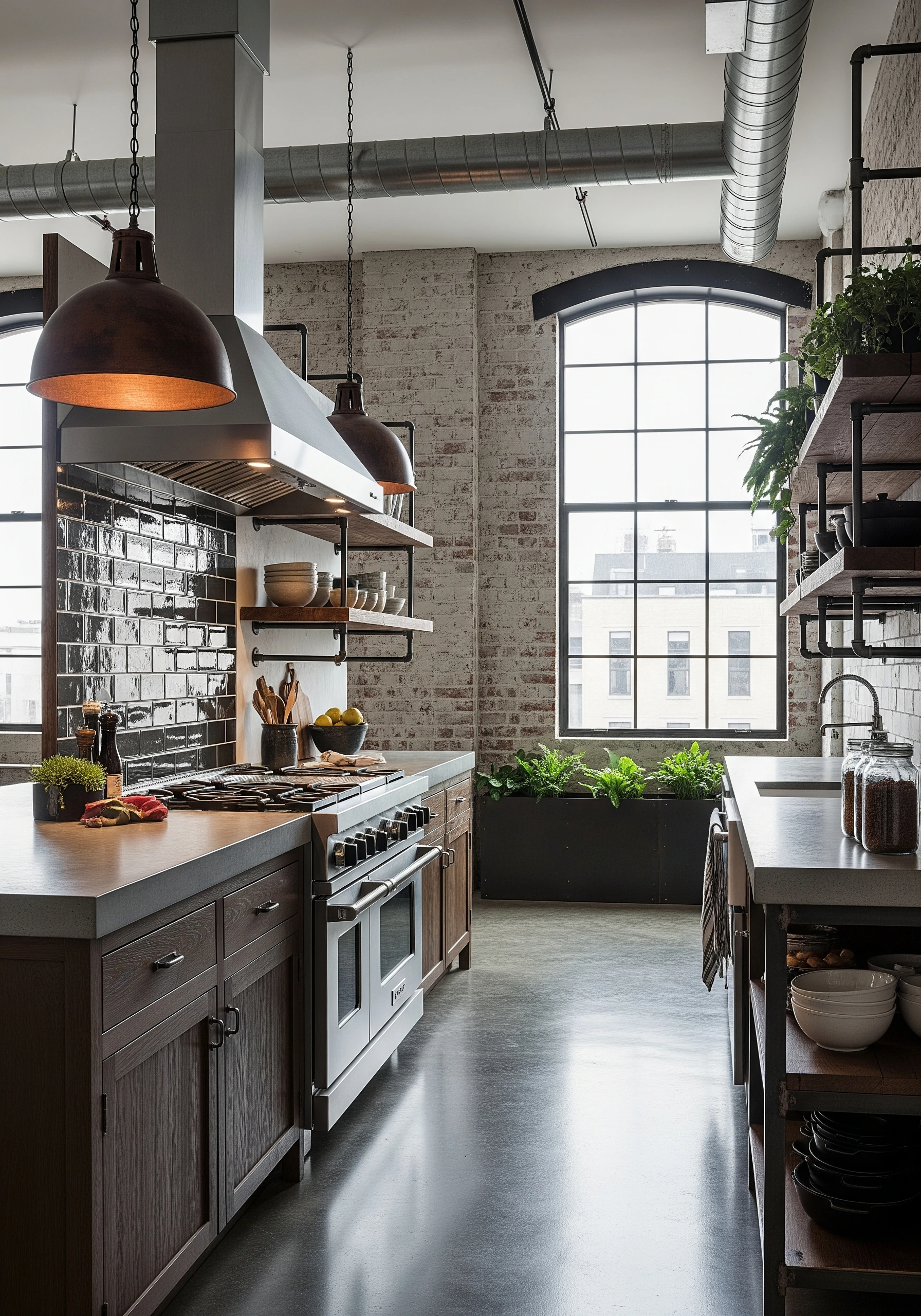 kitchen in industrial style - example 9