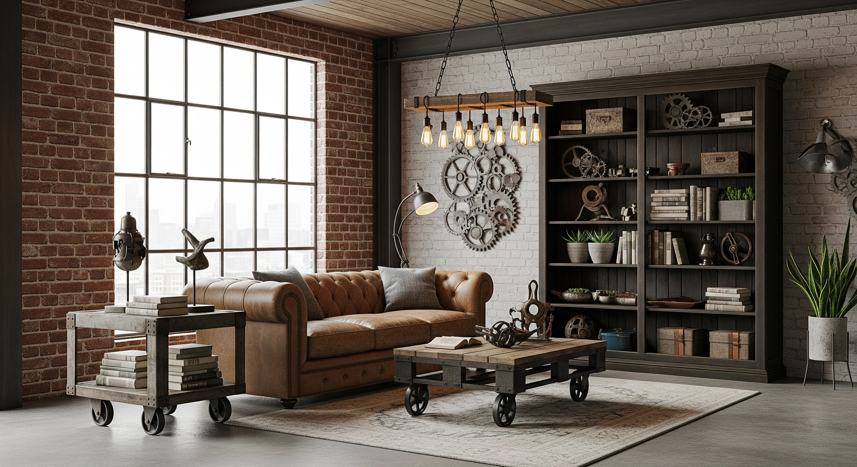 living room in industrial style