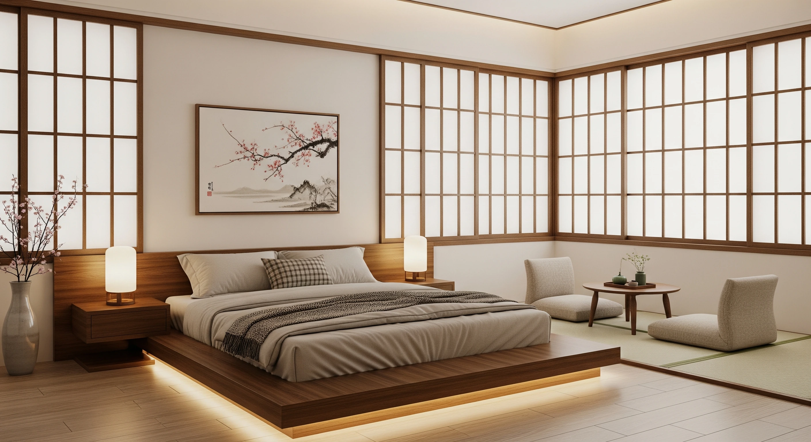 couple's bedroom in japanese style