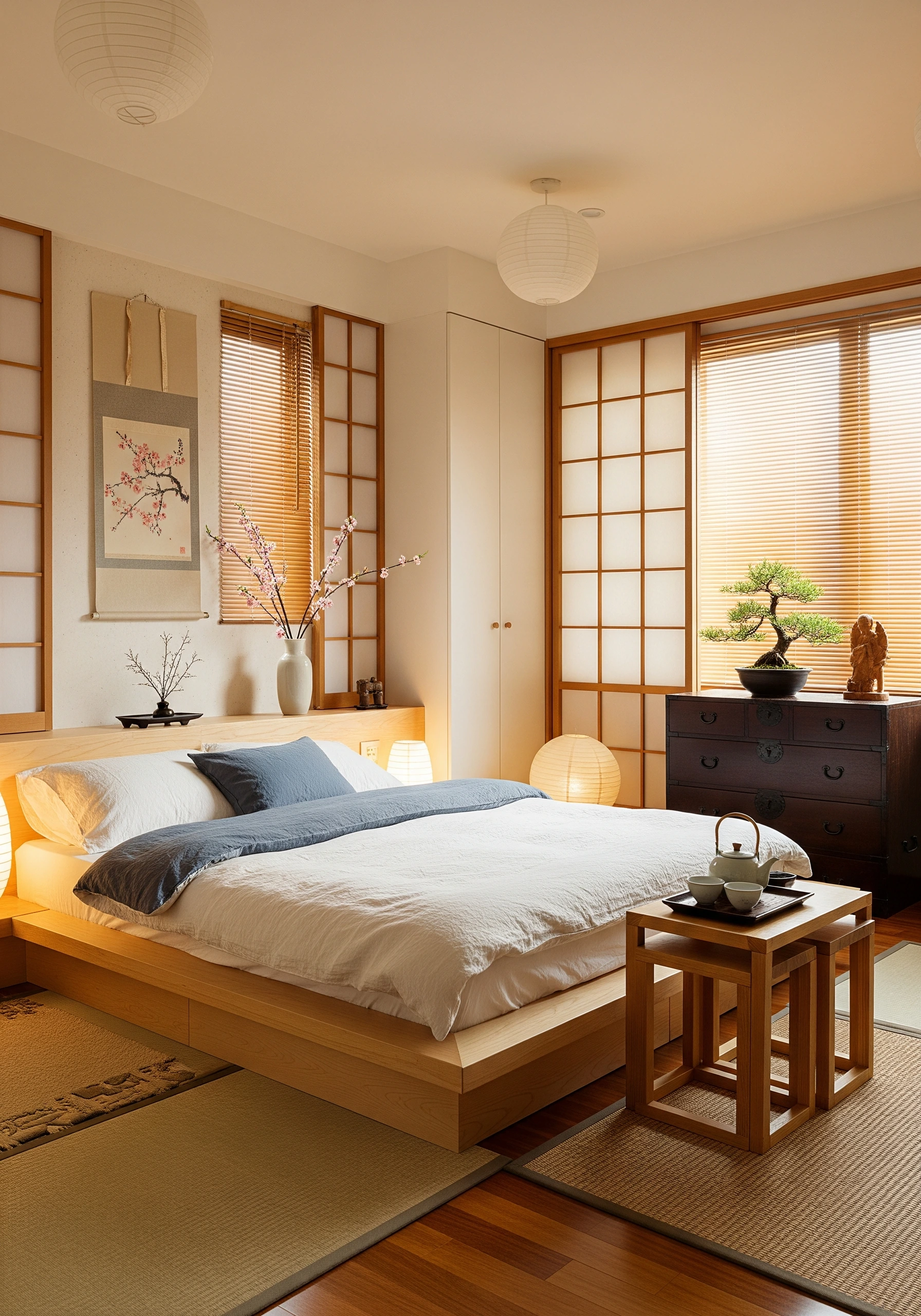 couple's bedroom in japanese style