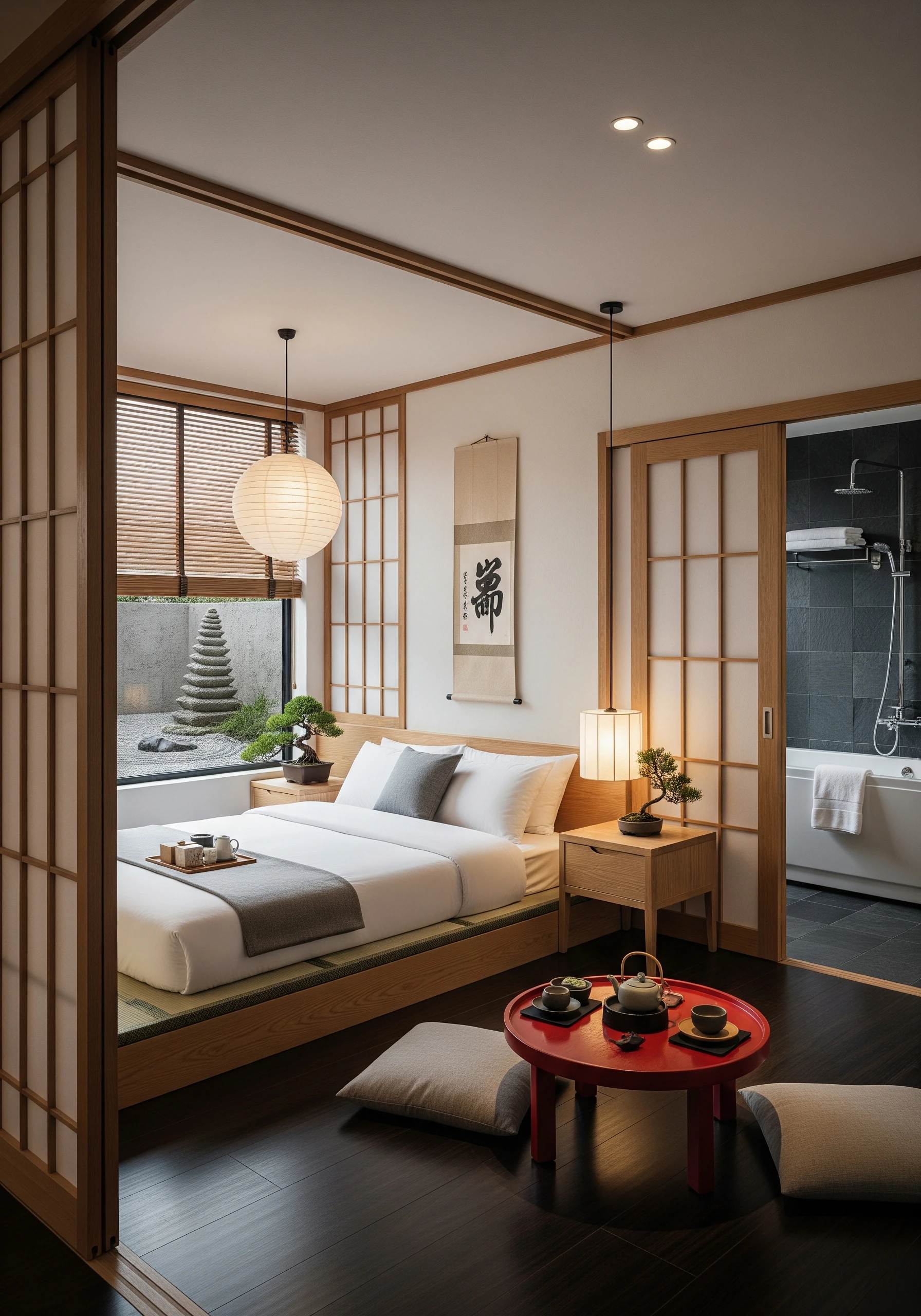 couple's bedroom in japanese style - example 2