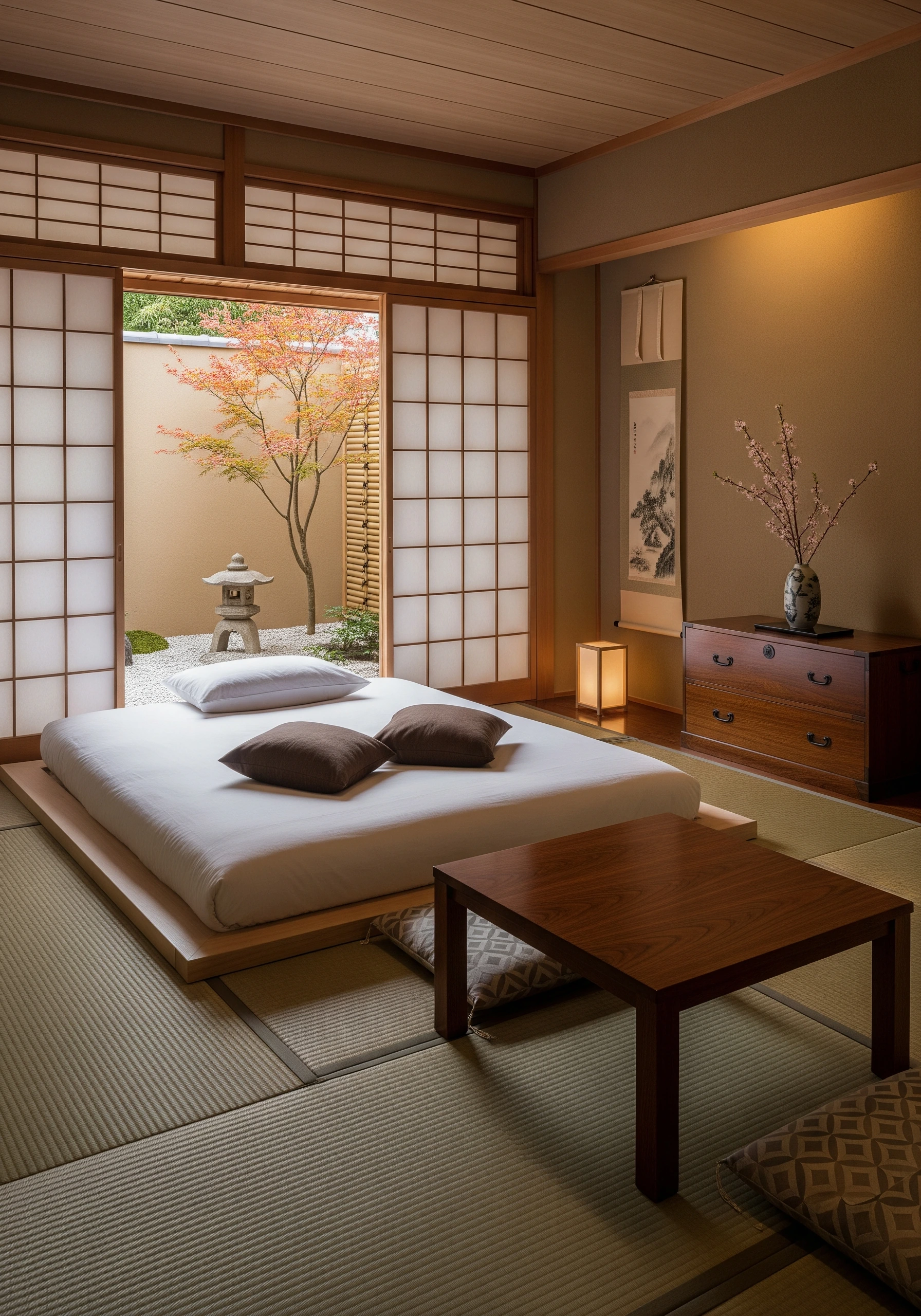 couple's bedroom in japanese style - example 3