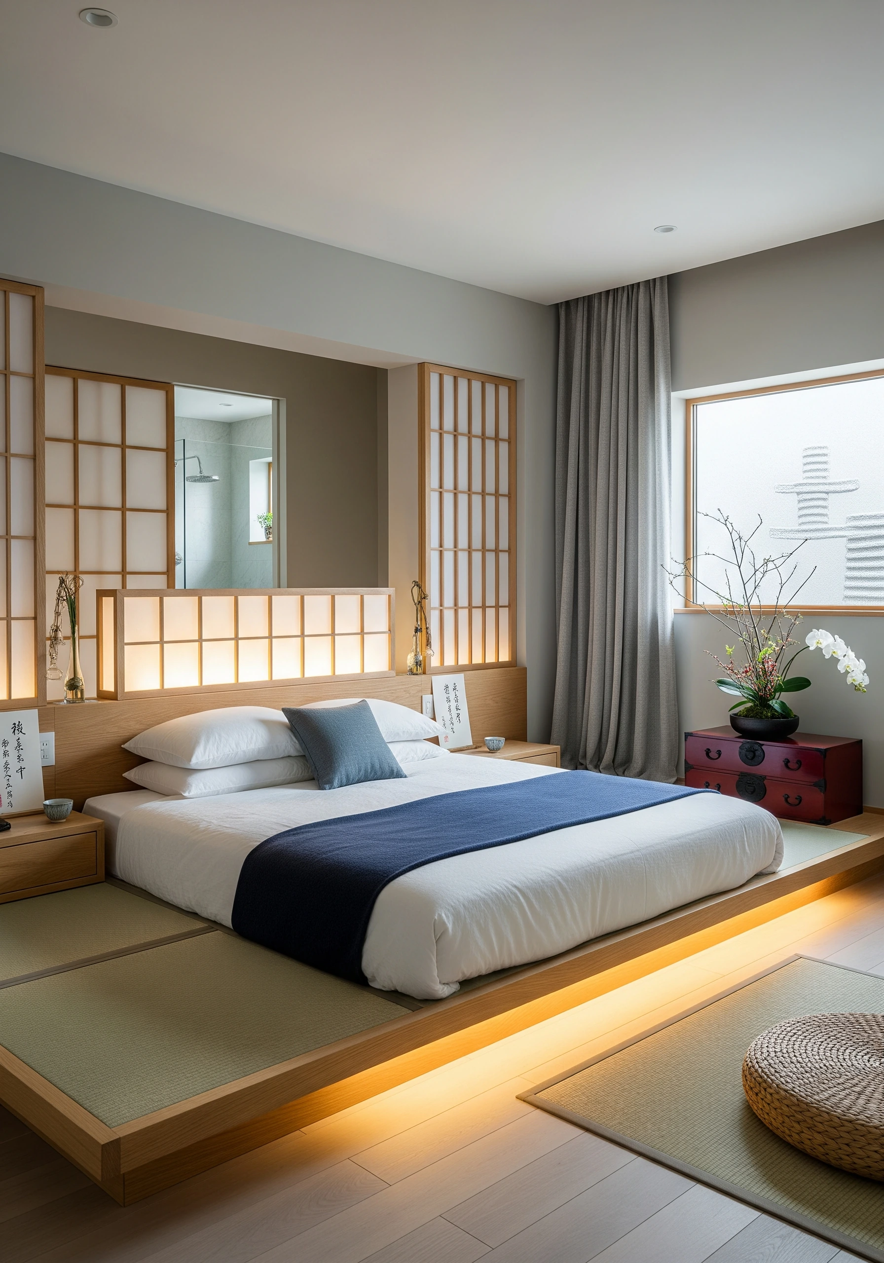 couple's bedroom in japanese style - example 6