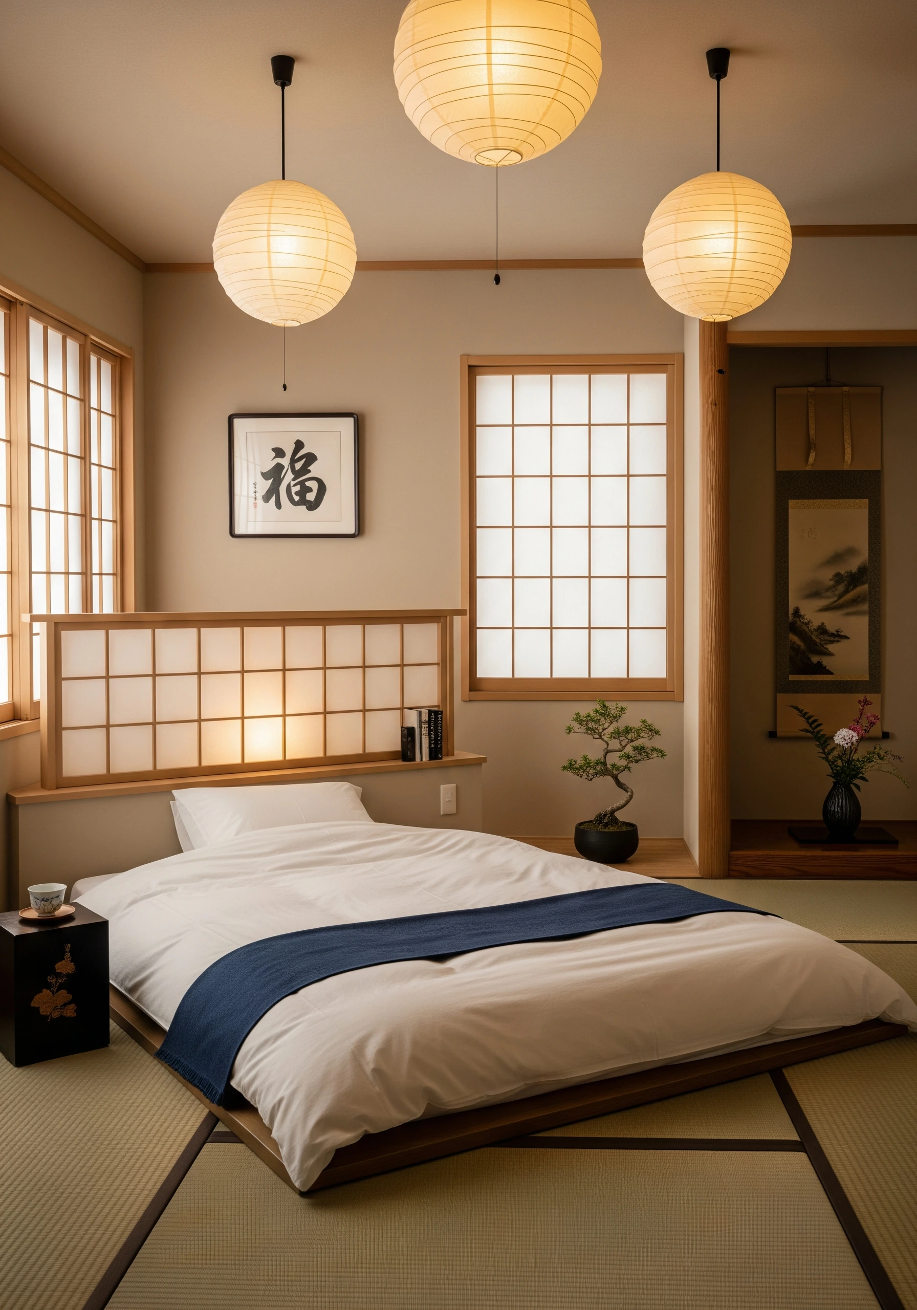 couple's bedroom in japanese style - example 7