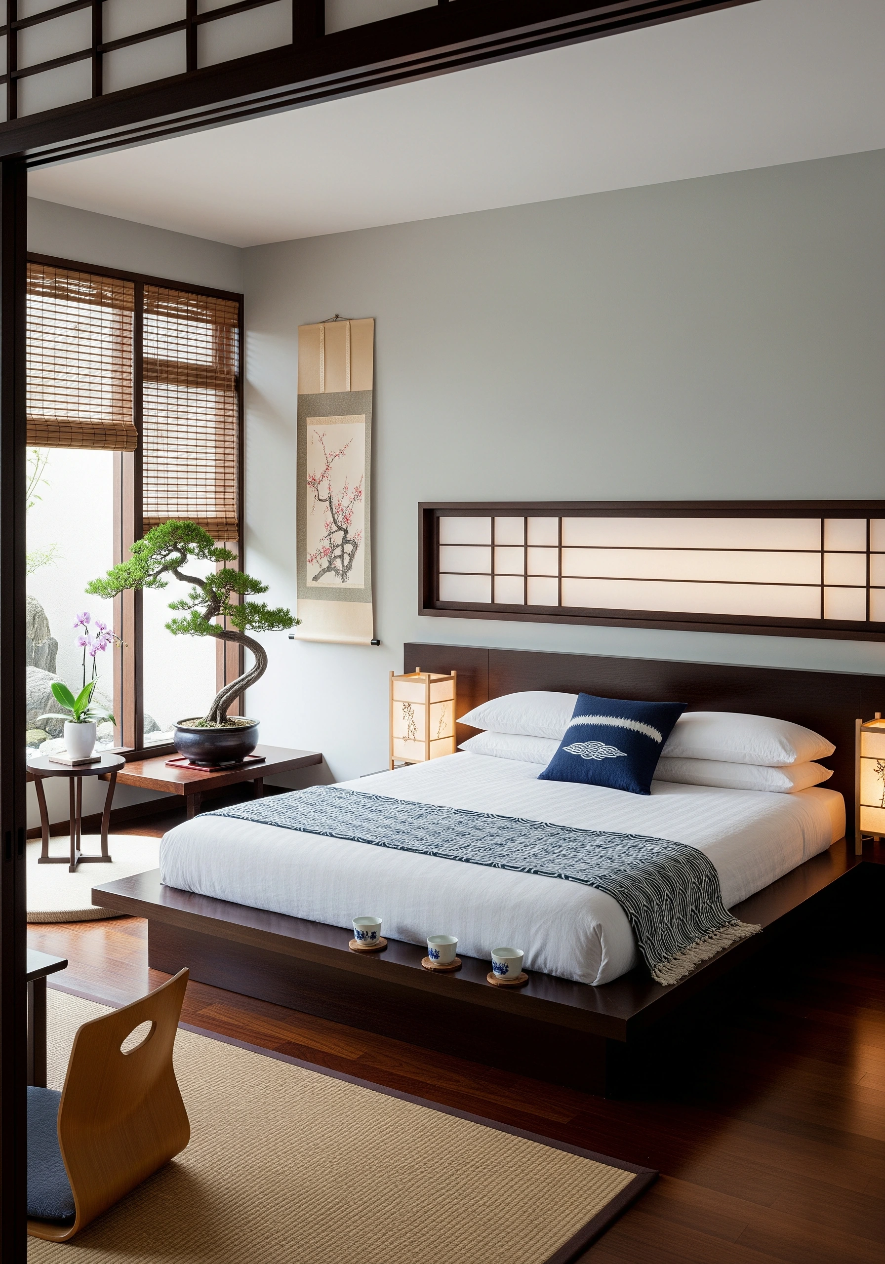 couple's bedroom in japanese style - example 10