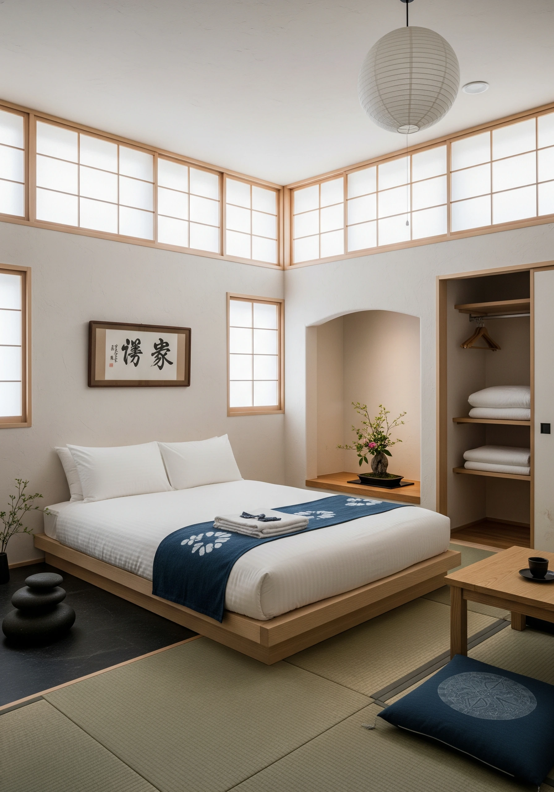 guest bedroom in japanese style - example 7