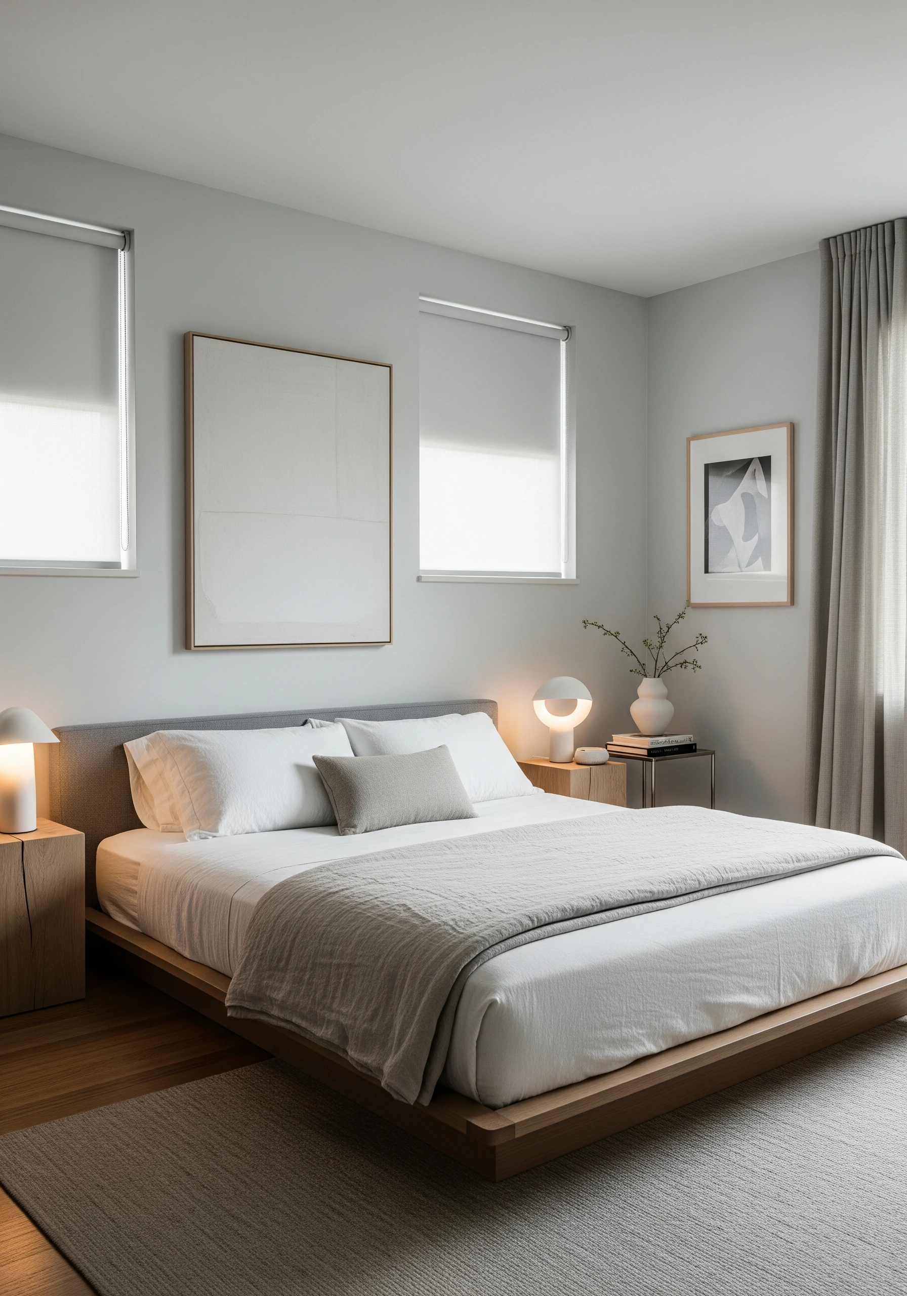 bedroom in minimalist style - example 2