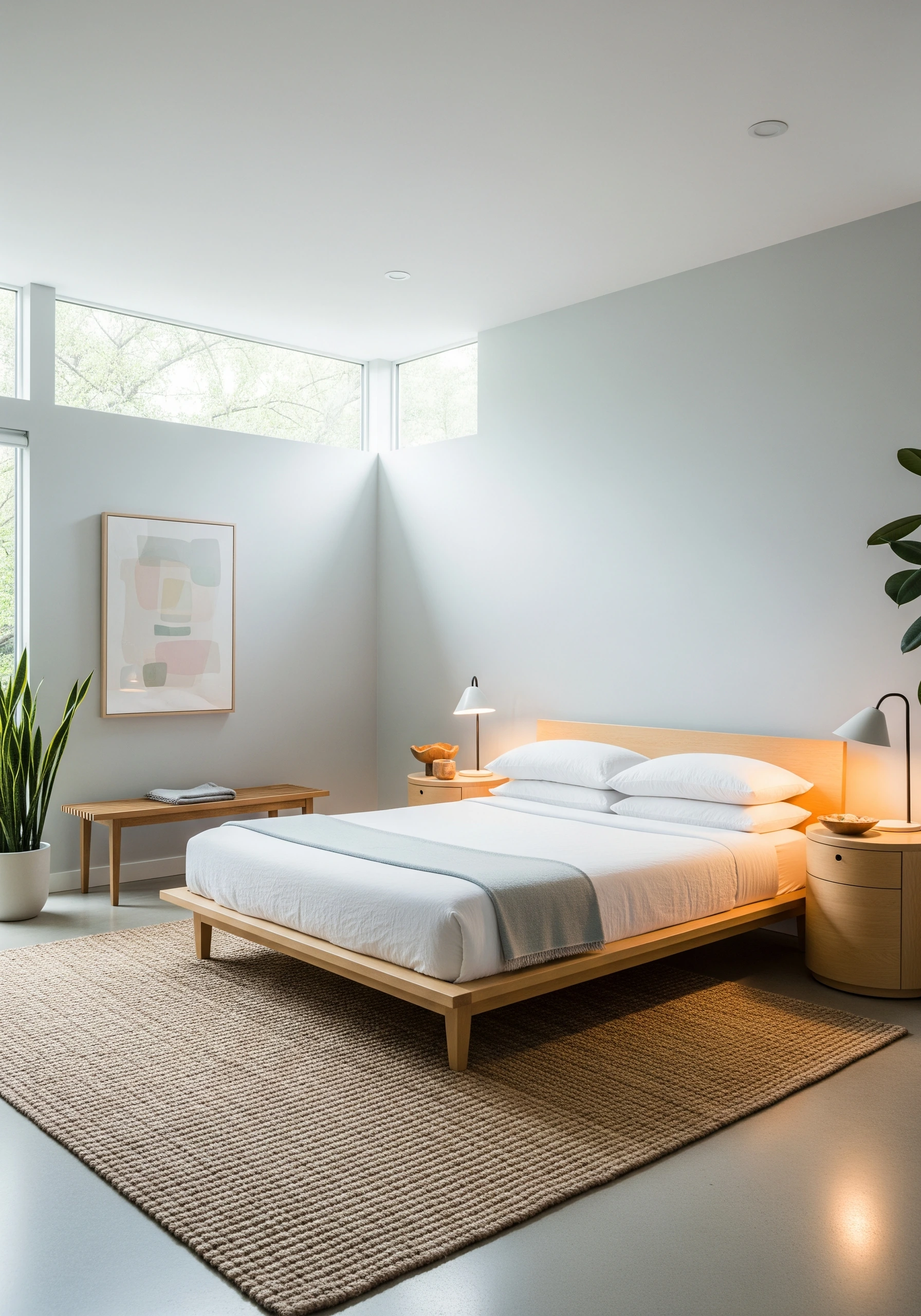 bedroom in minimalist style - example 4