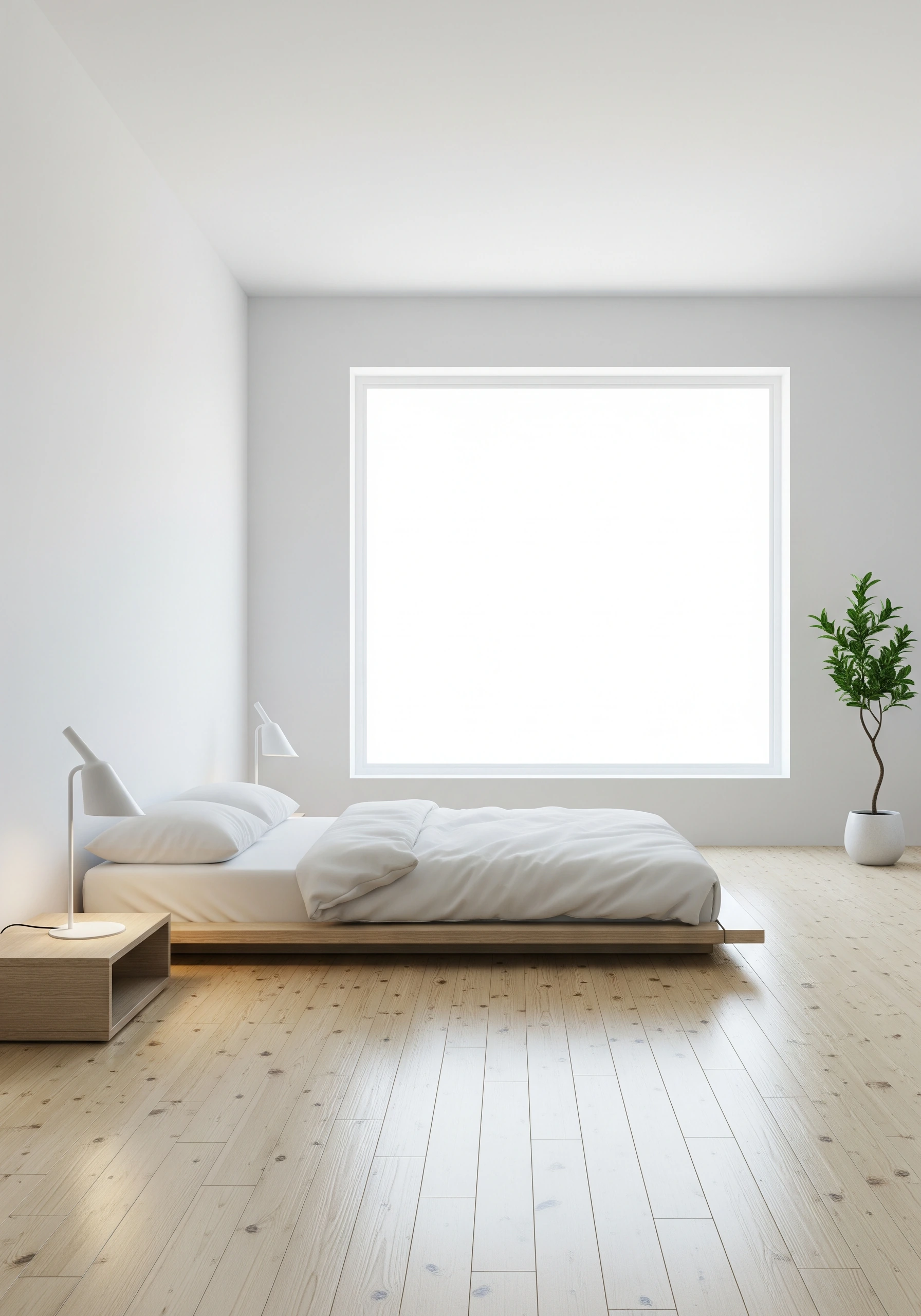 bedroom in minimalist style - example 6