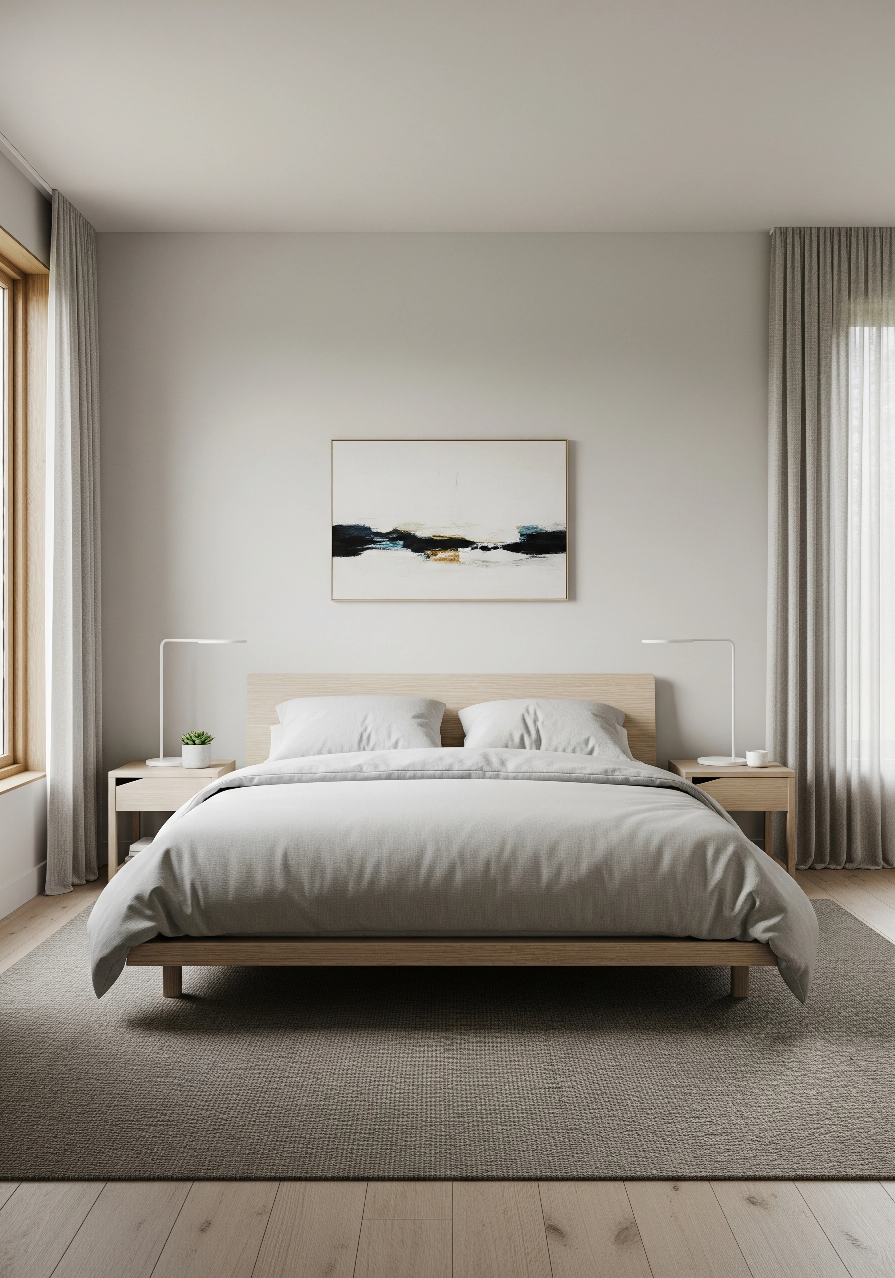 bedroom in minimalist style - example 7