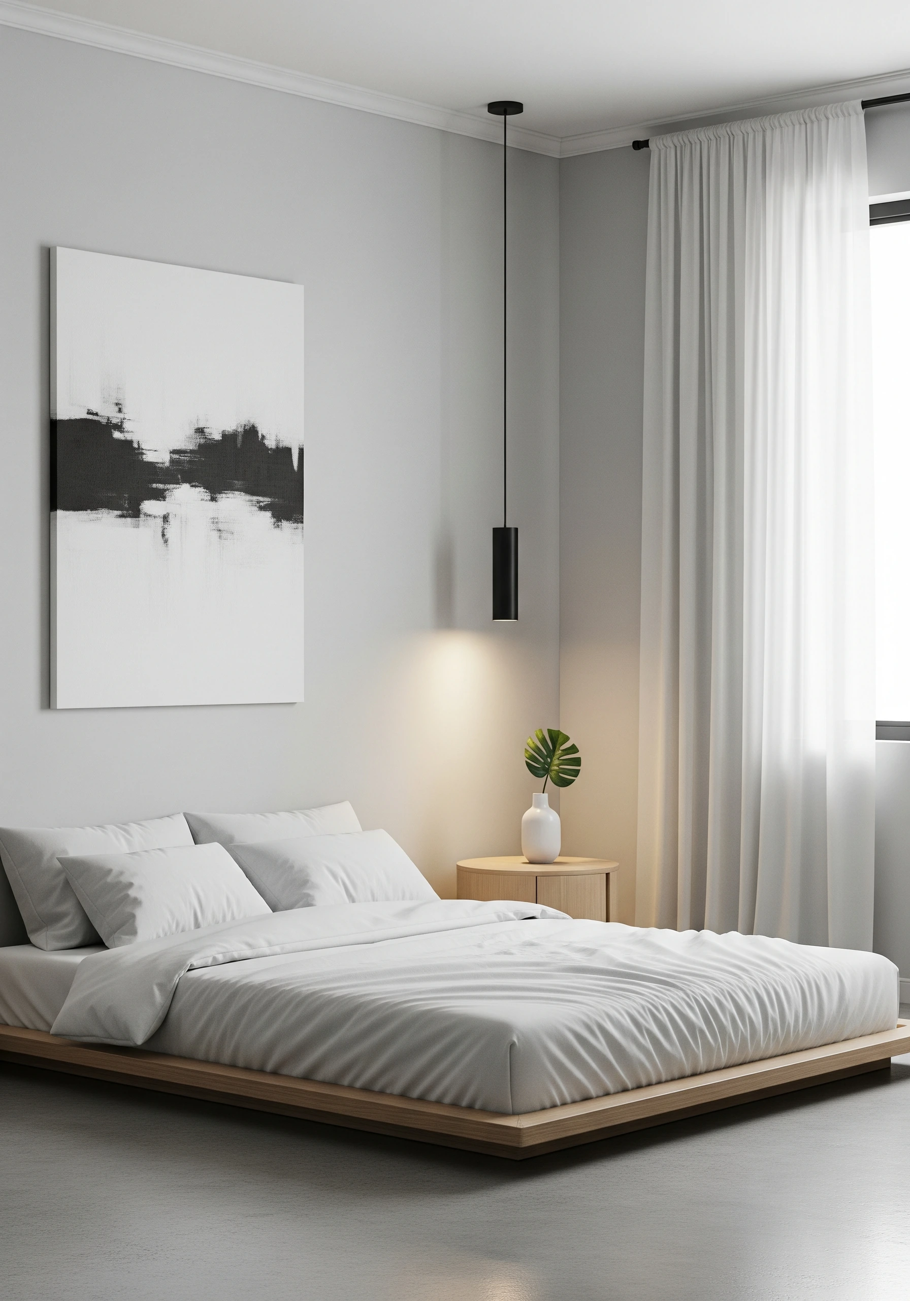 bedroom in minimalist style - example 8