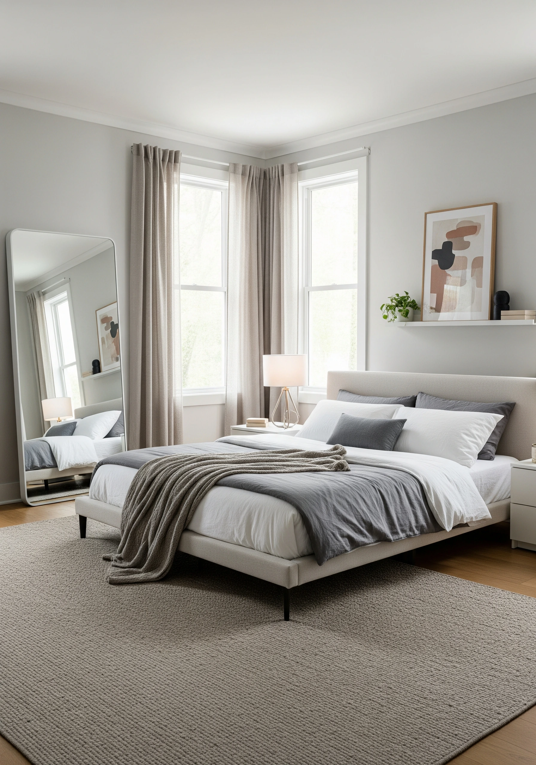 couple's bedroom in minimalist style