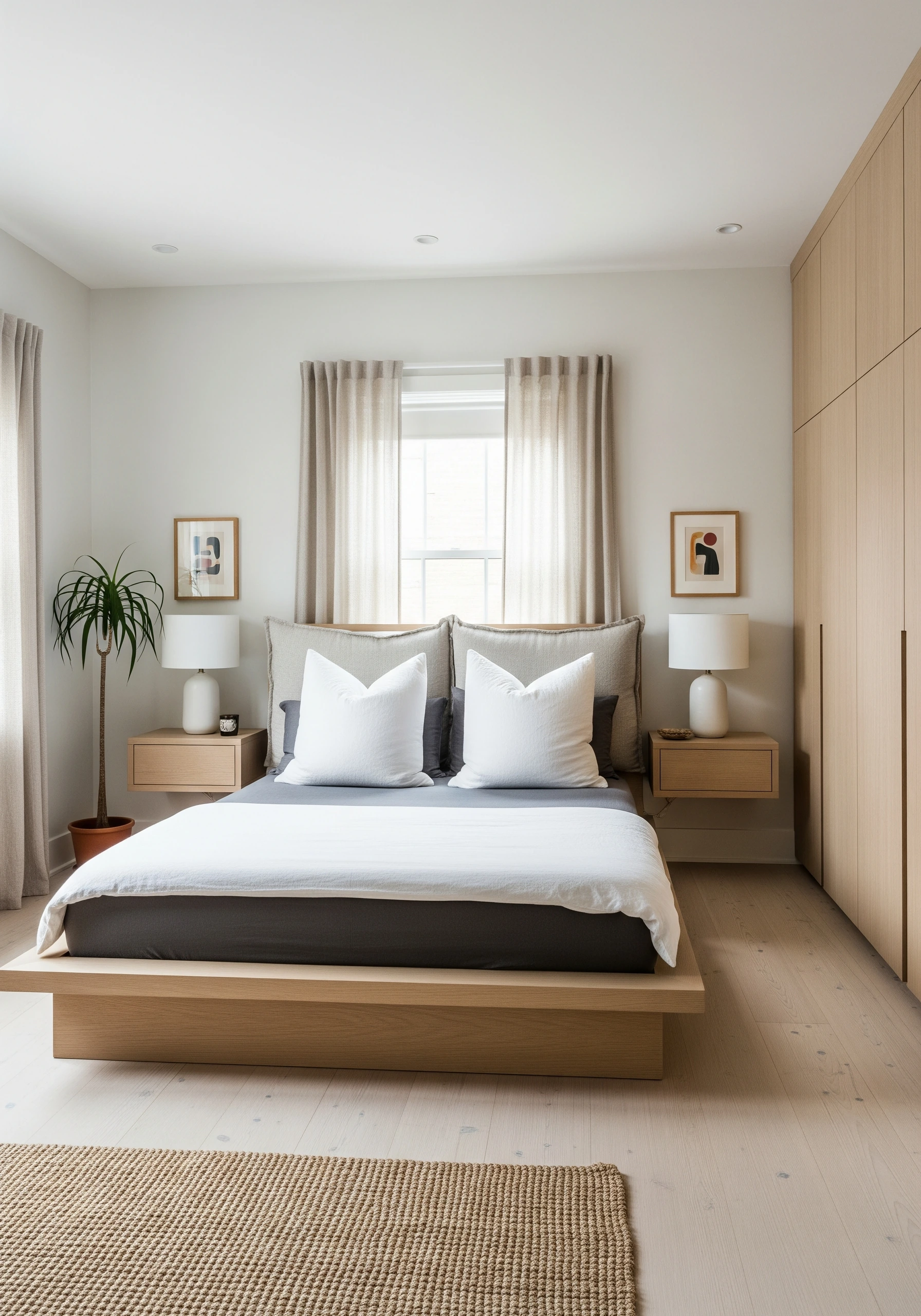 couple's bedroom in minimalist style - example 2