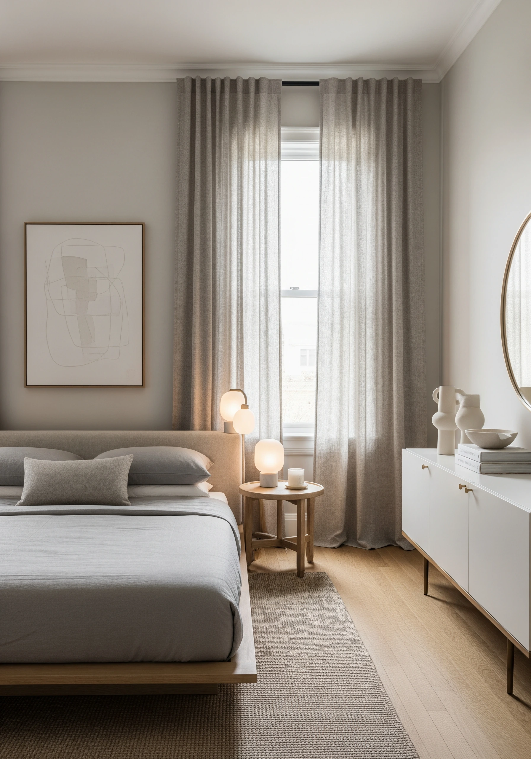 couple's bedroom in minimalist style - example 3