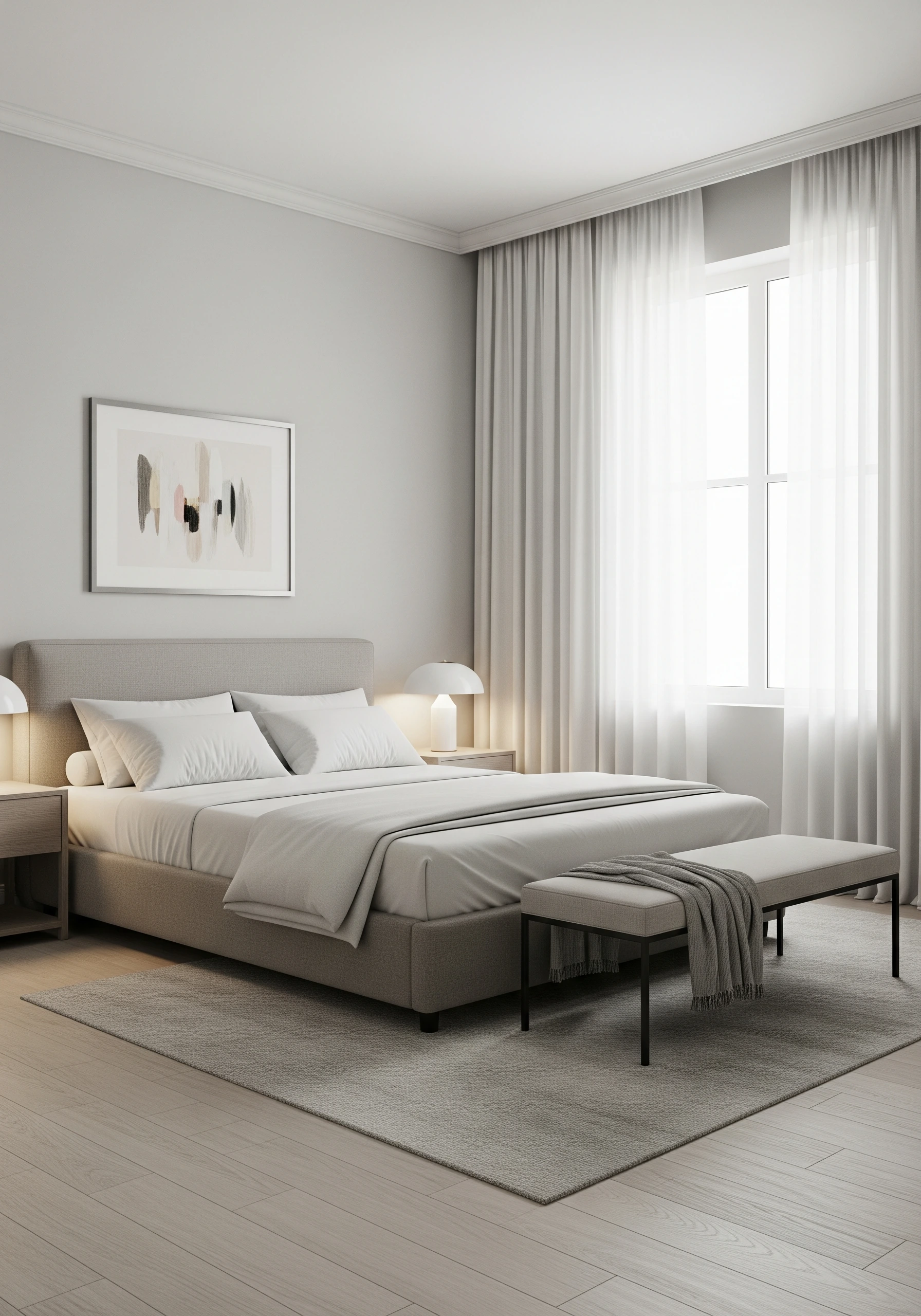 couple's bedroom in minimalist style - example 6