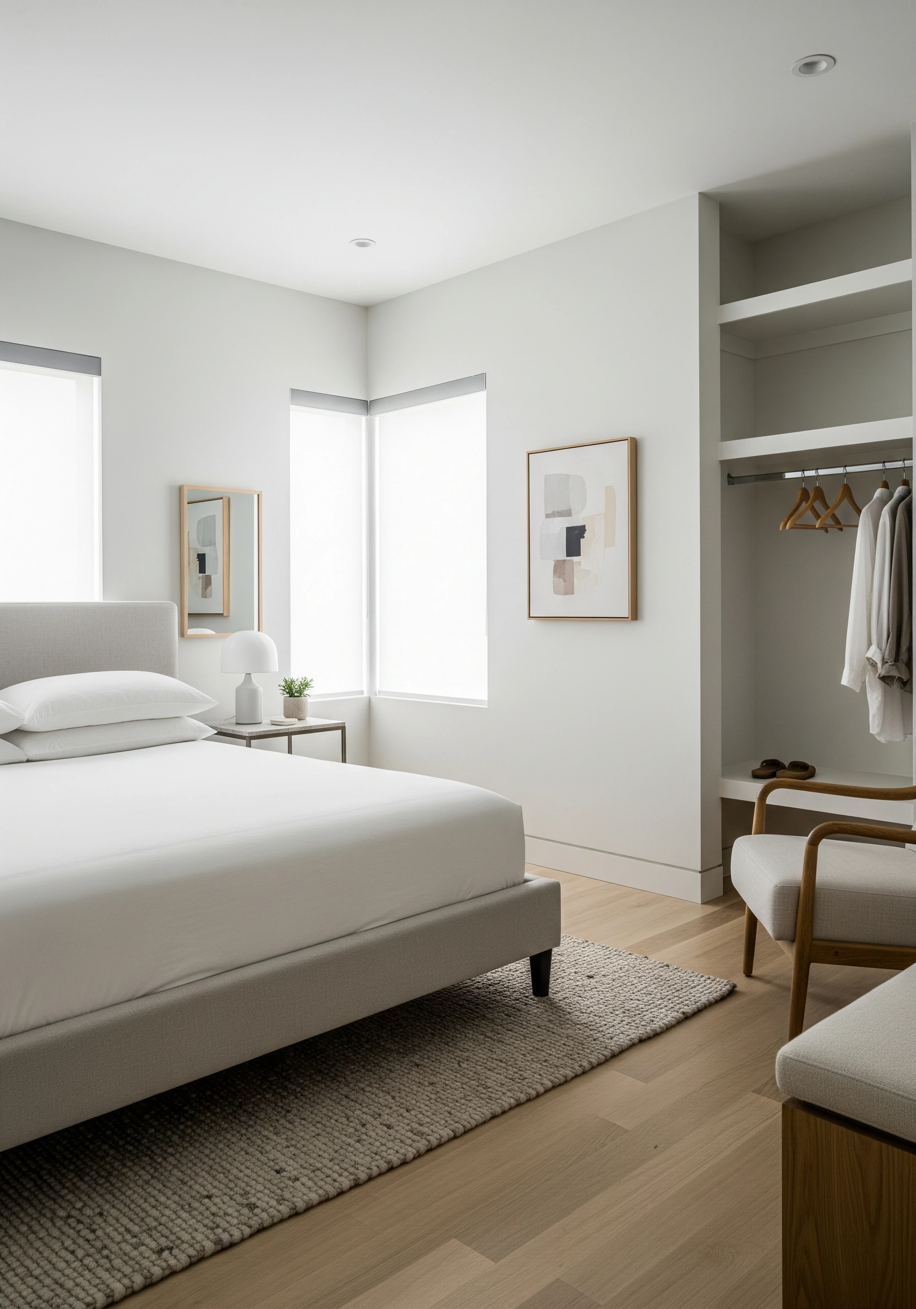 guest bedroom in minimalist style - example 2