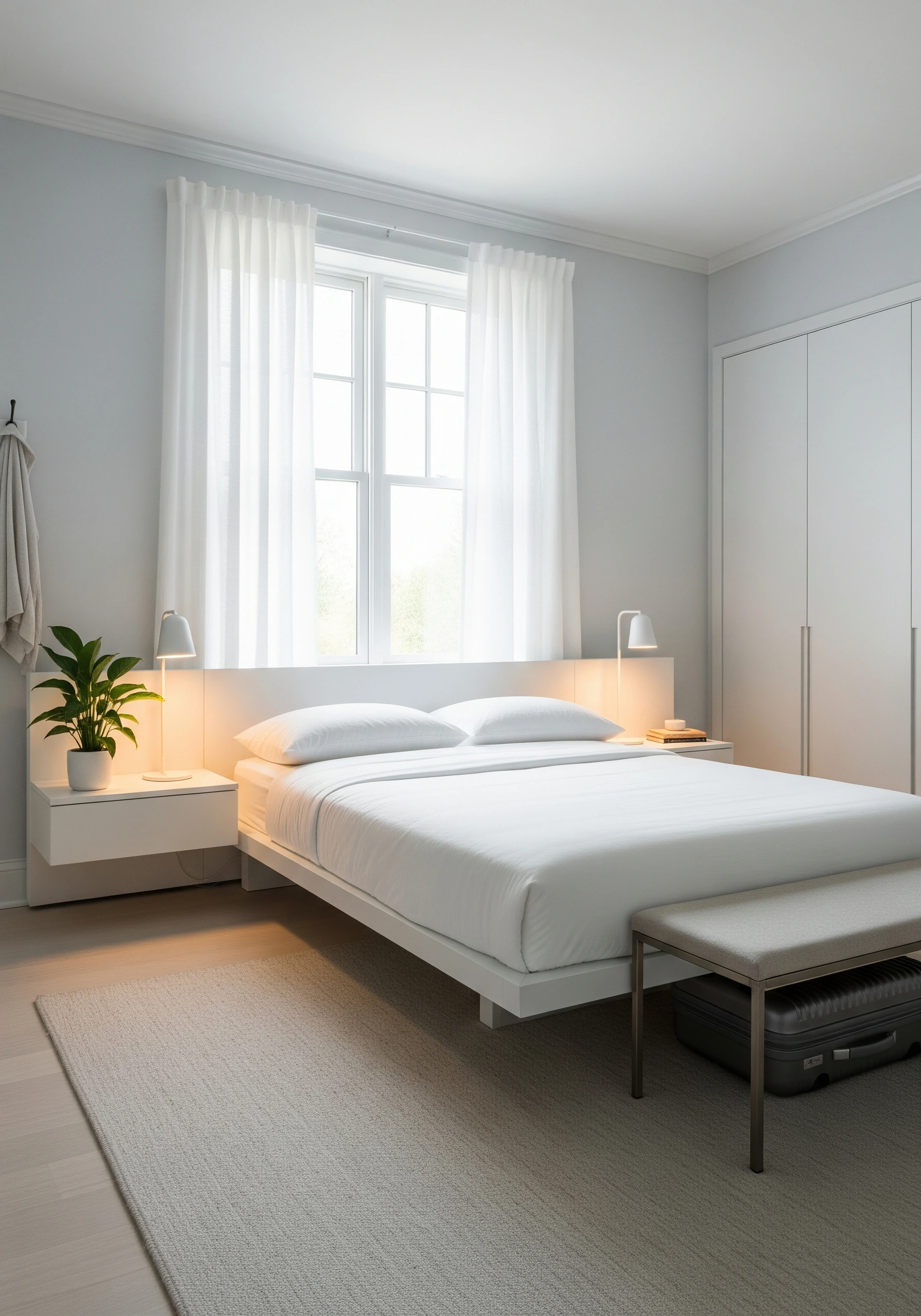 guest bedroom in minimalist style - example 4