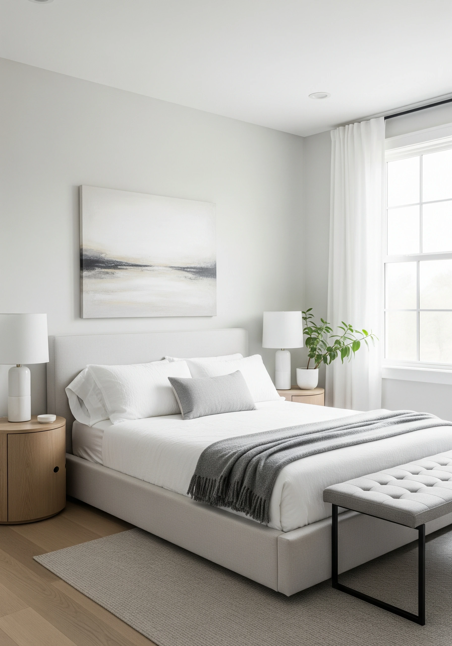 guest bedroom in minimalist style - example 6