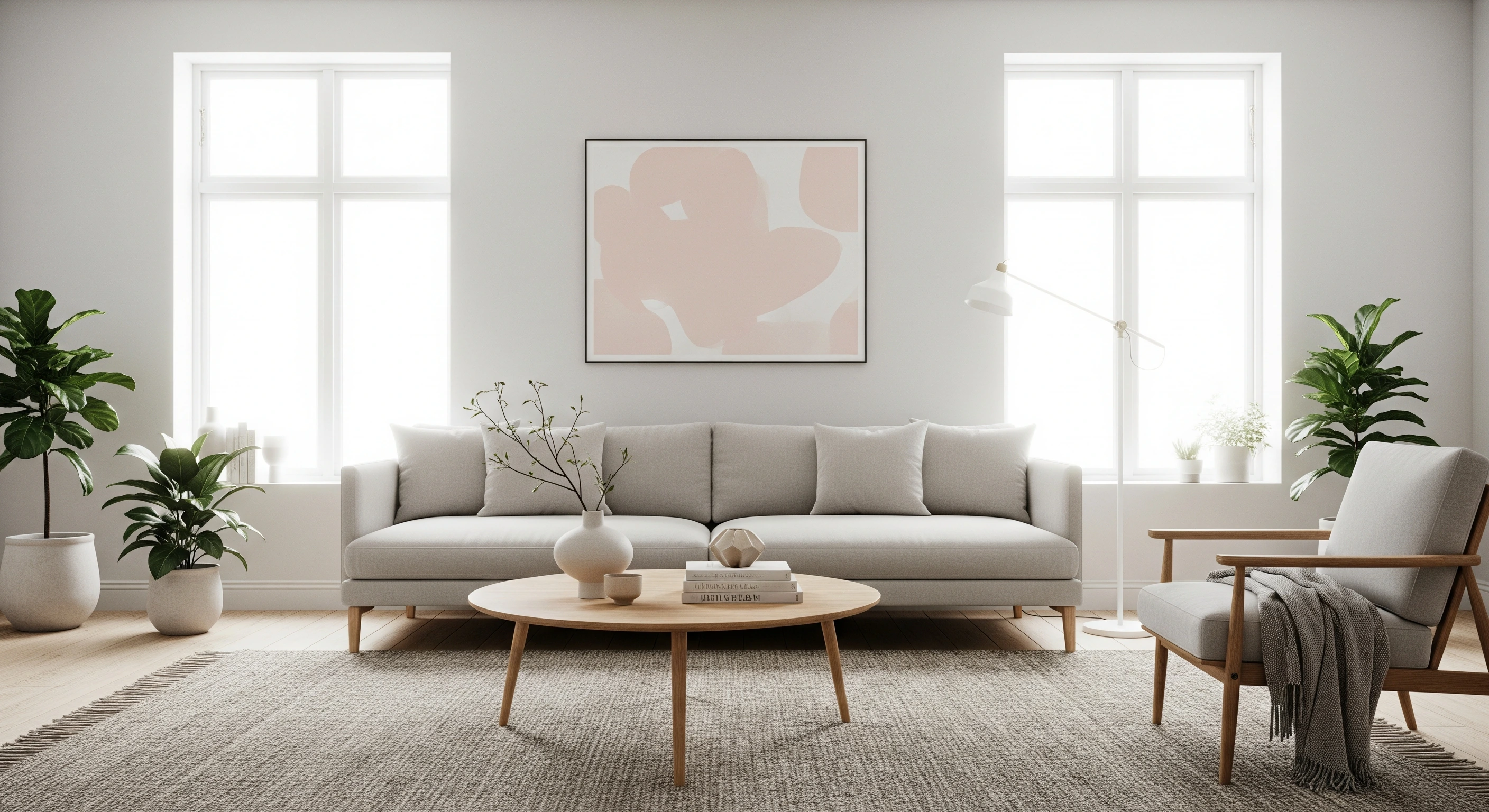 living room in minimalist style