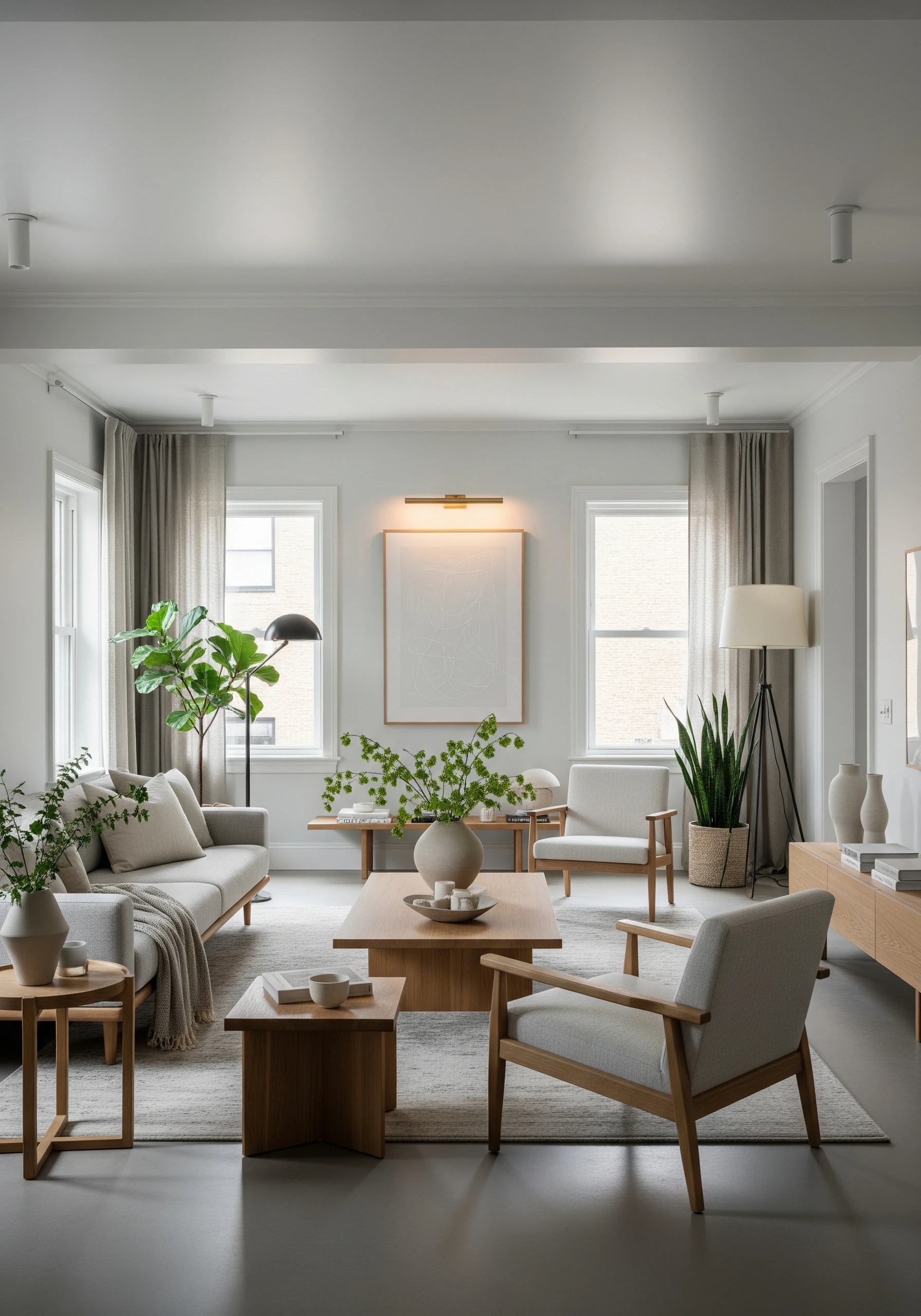 living room in minimalist style - example 2