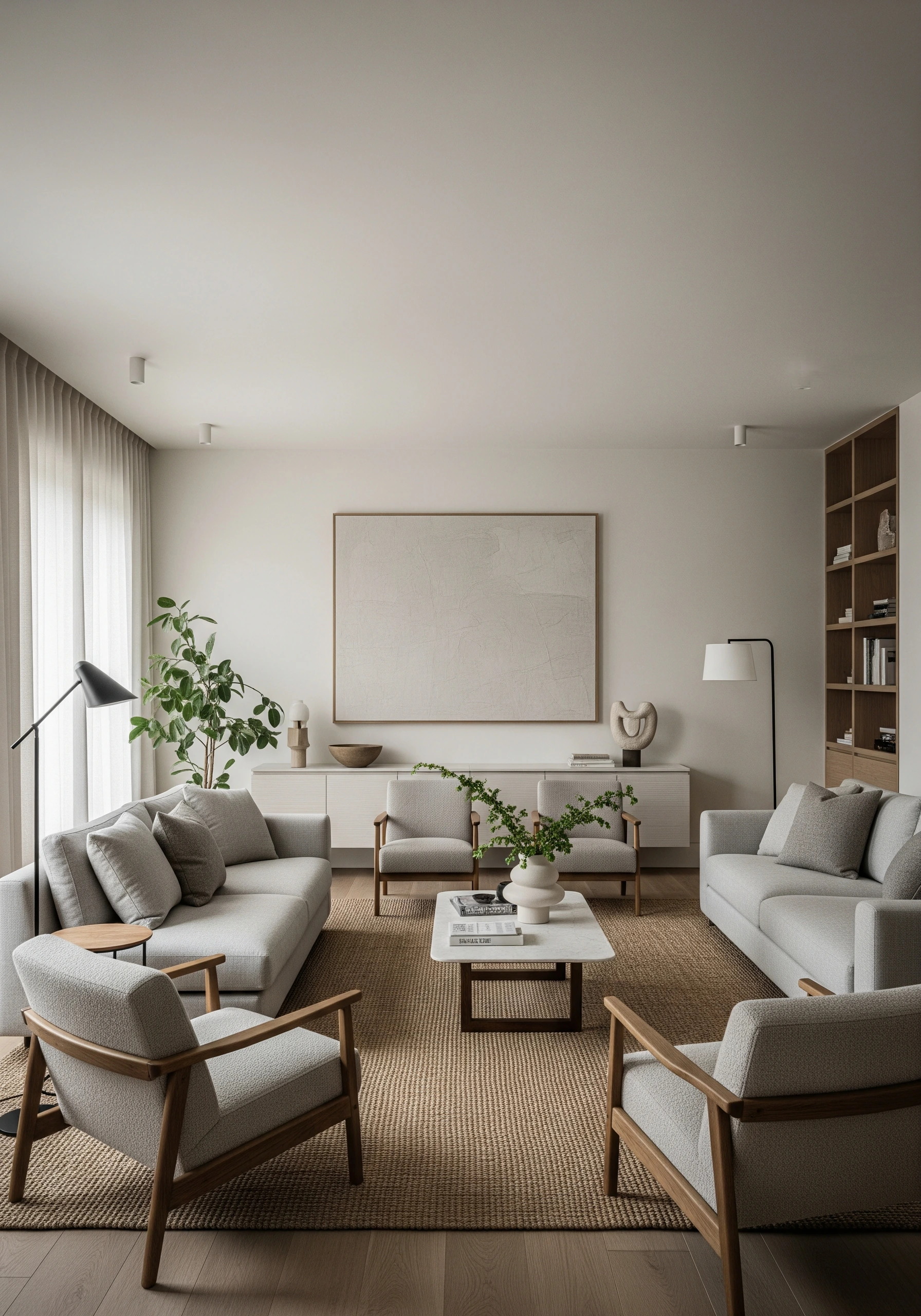 living room in minimalist style - example 6