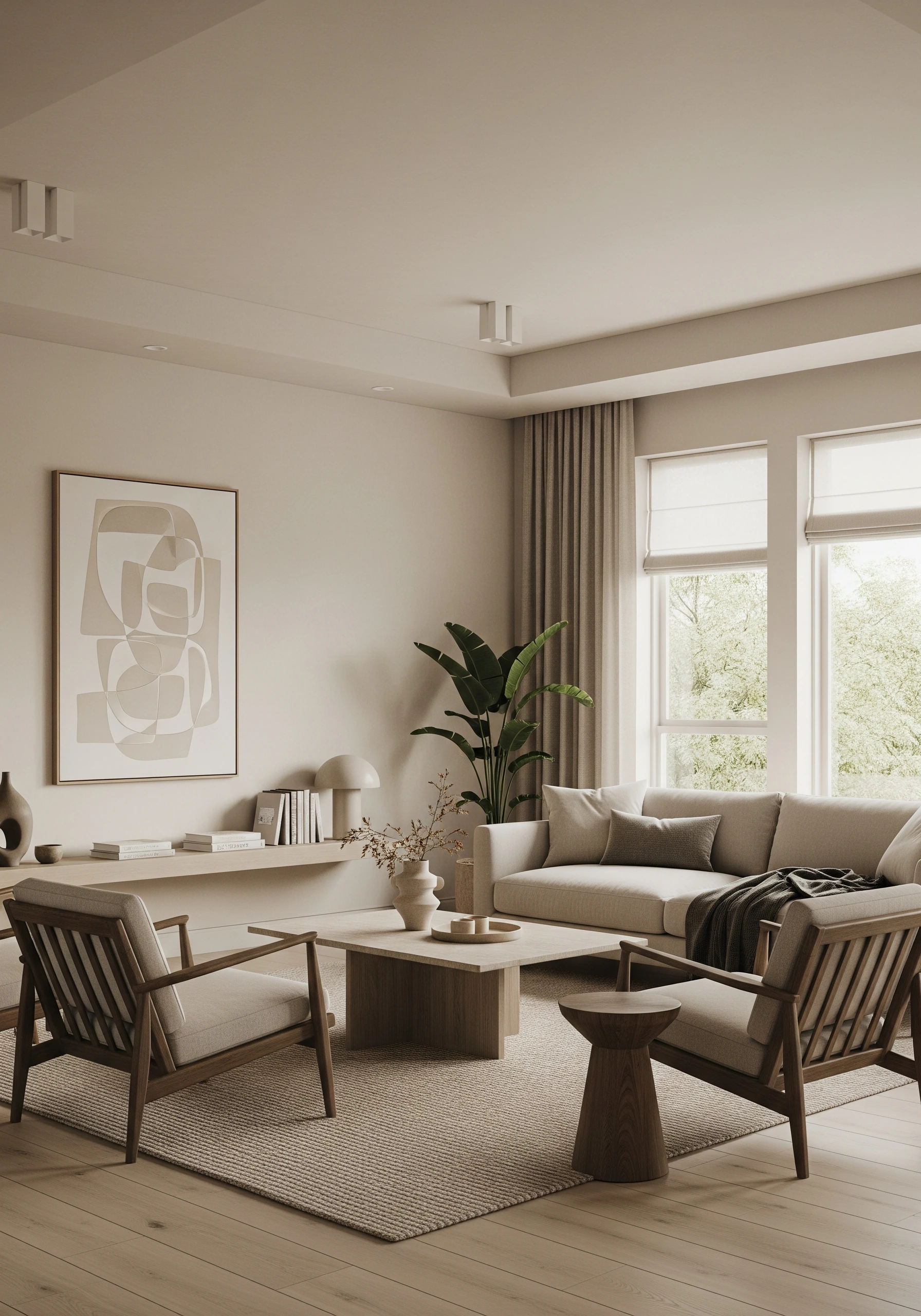 living room in minimalist style - example 7