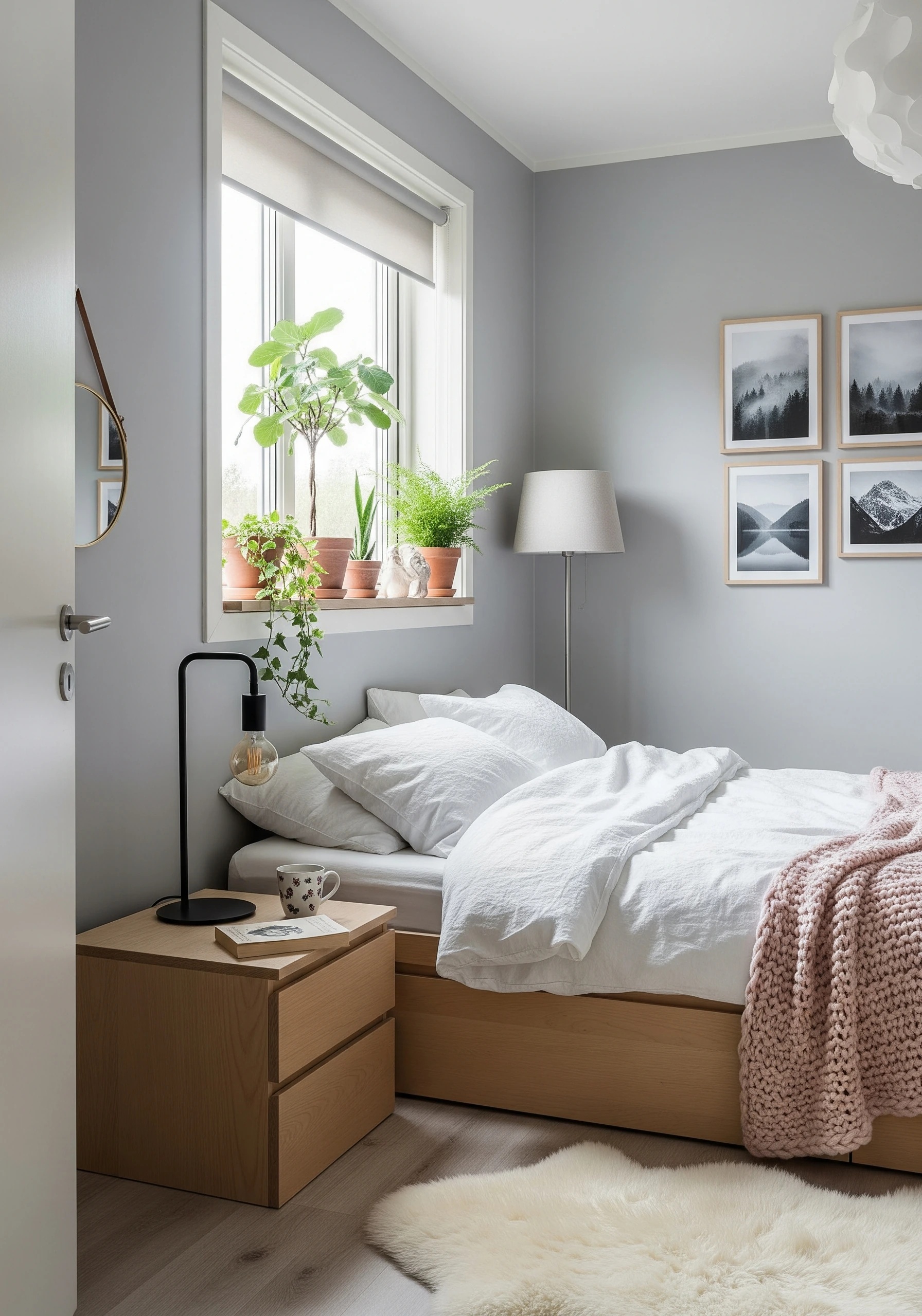 bedroom in scandinavian style - example 2