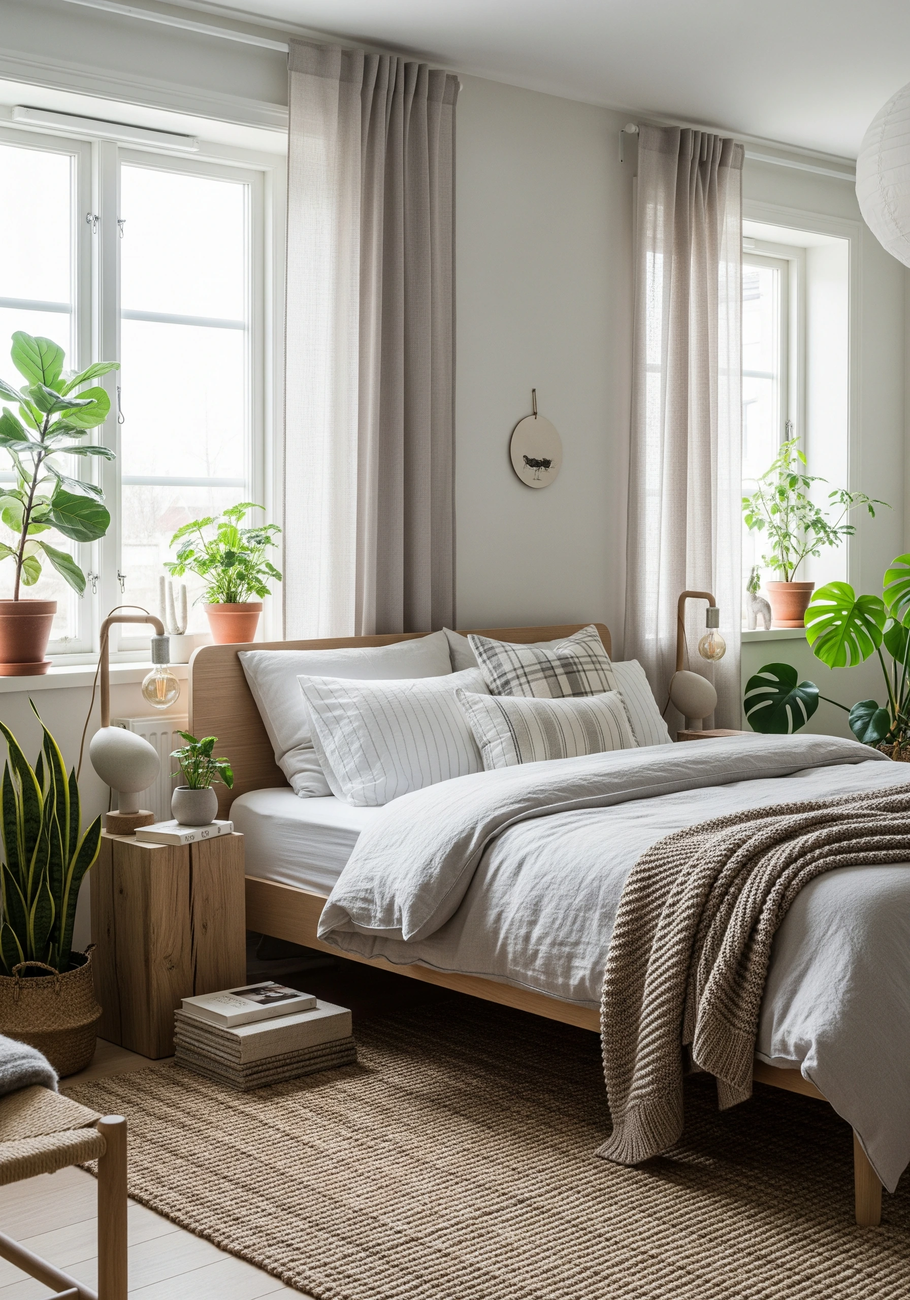 bedroom in scandinavian style - example 4