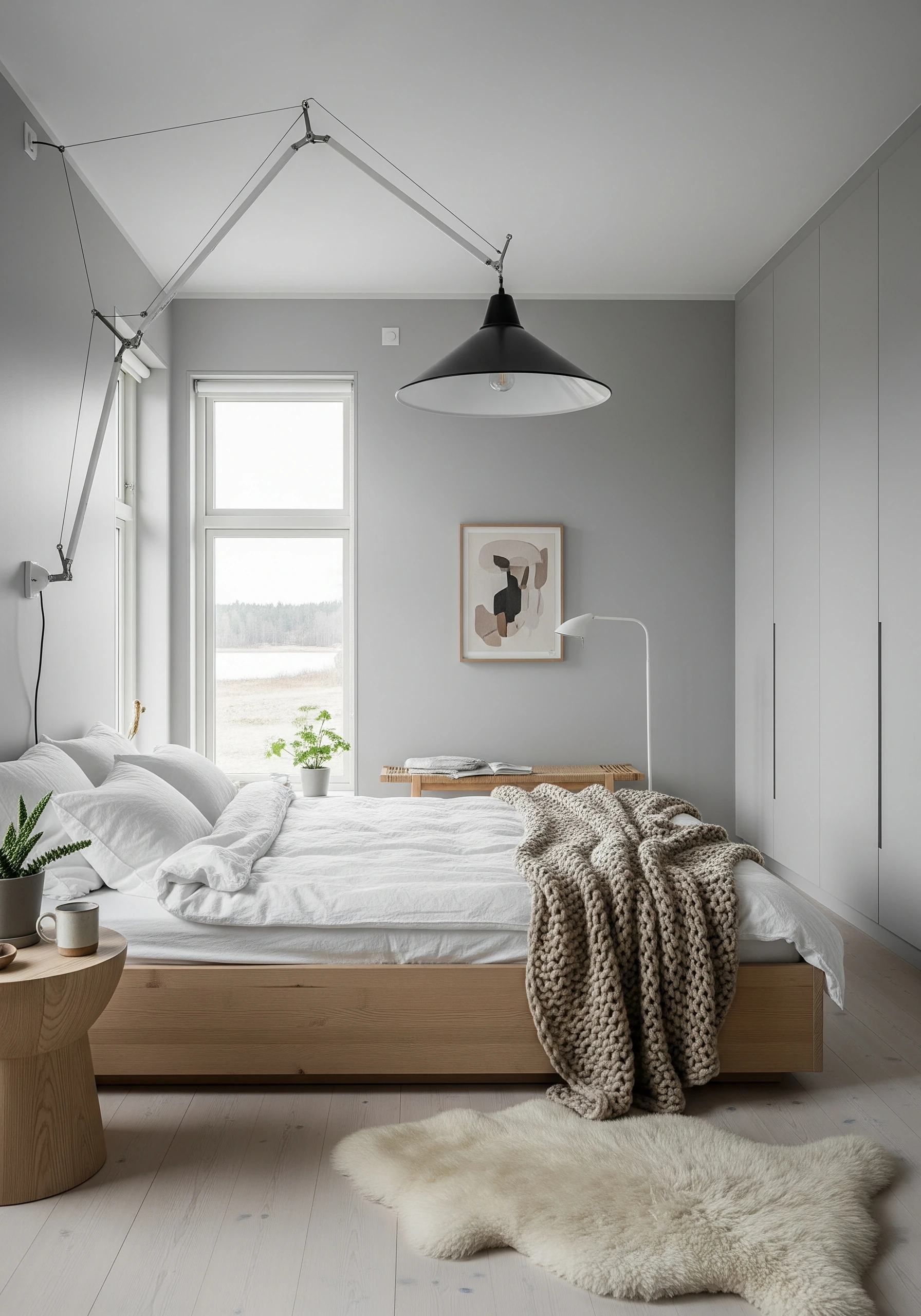 bedroom in scandinavian style - example 5
