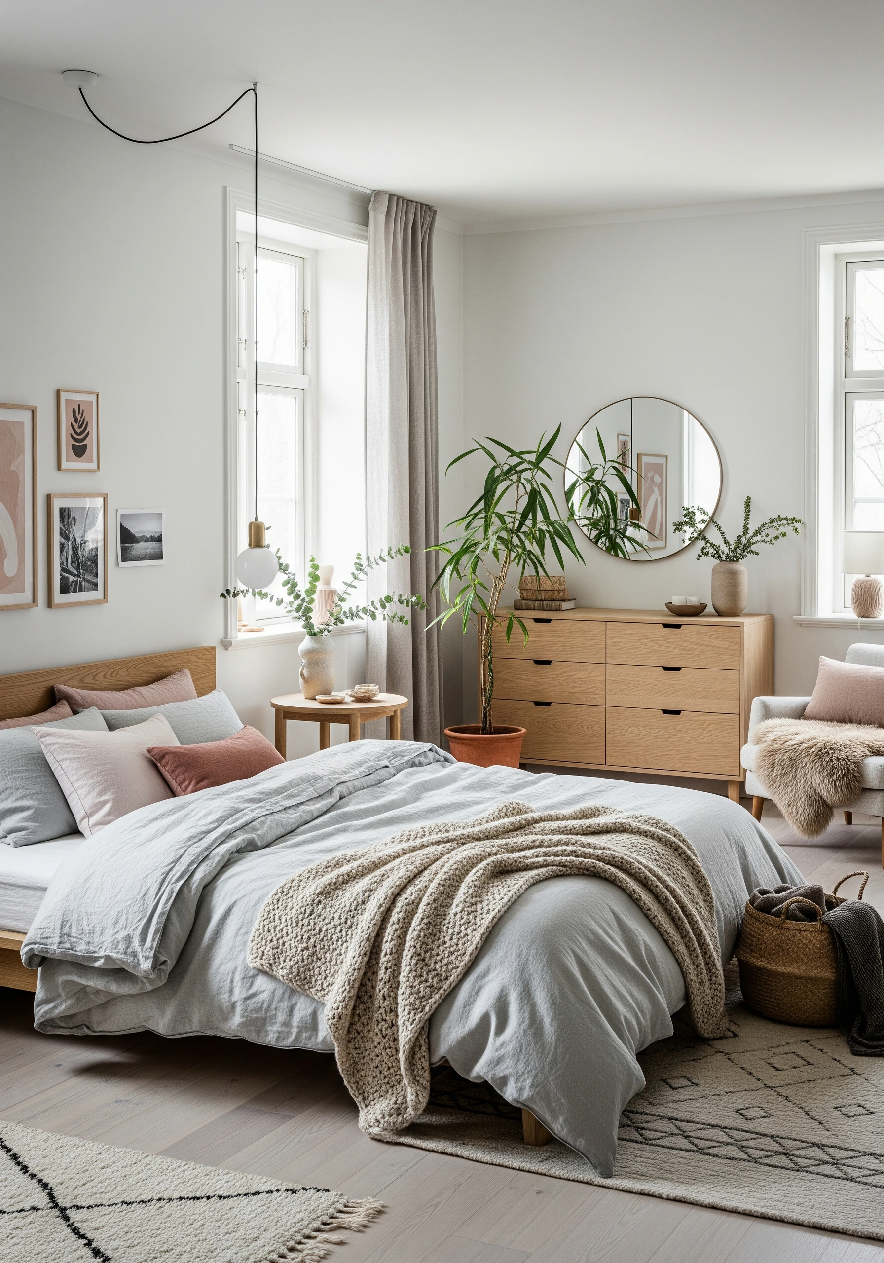 couple's bedroom in scandinavian style - example 2