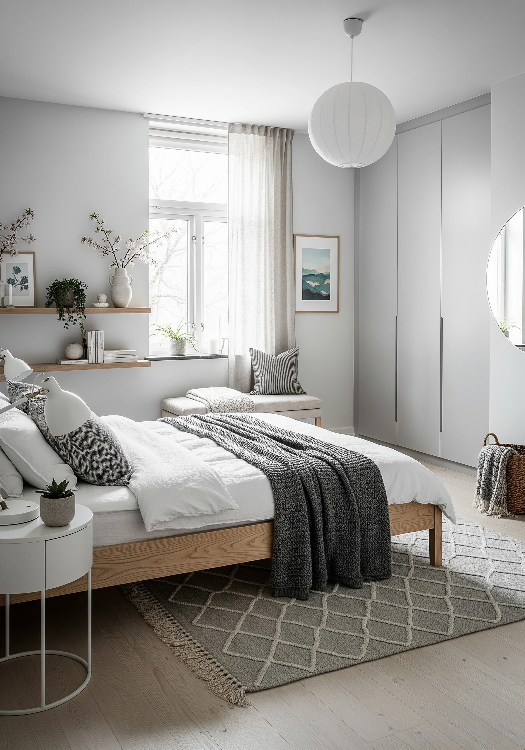 couple's bedroom in scandinavian style - example 5