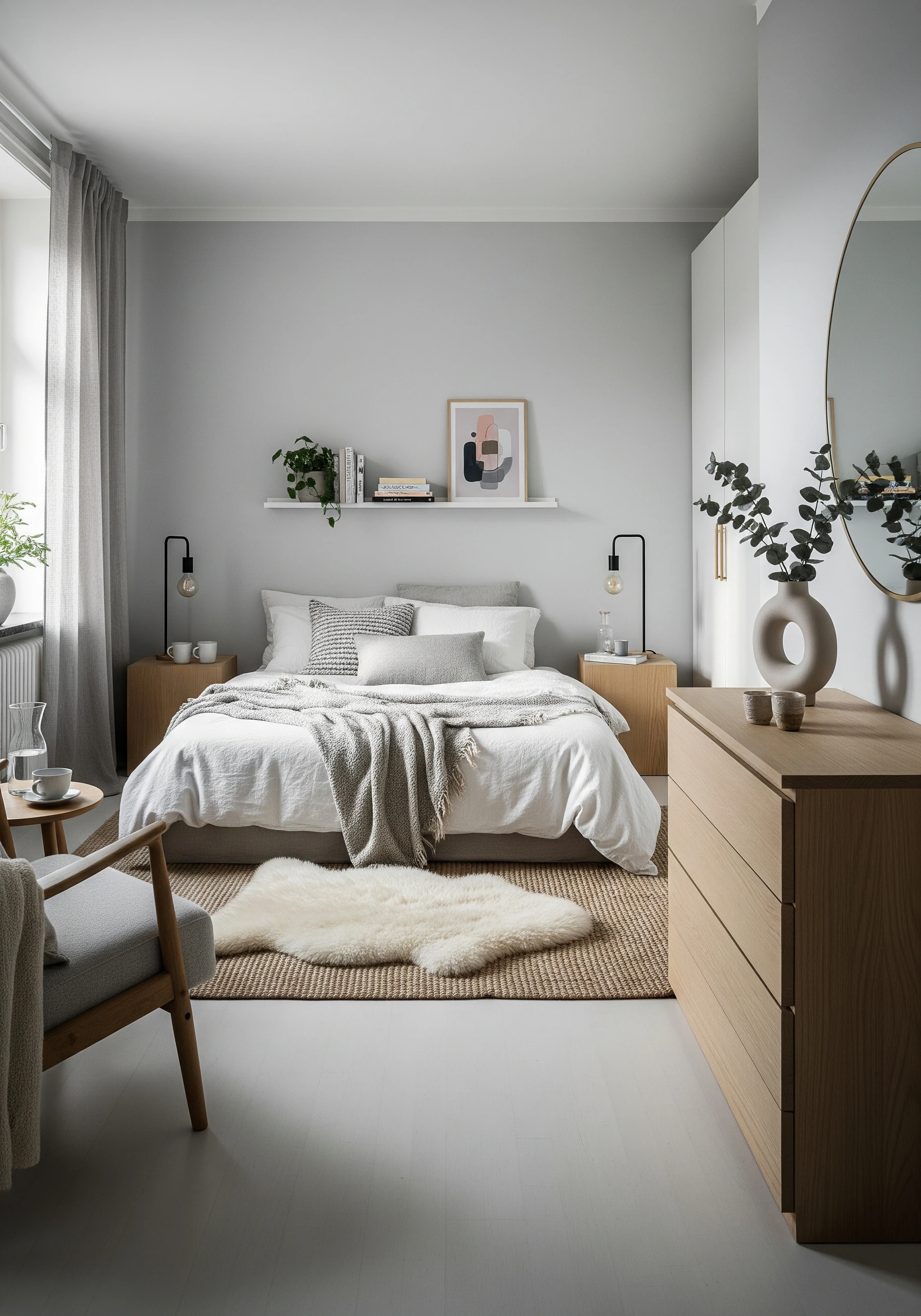 couple's bedroom in scandinavian style - example 7