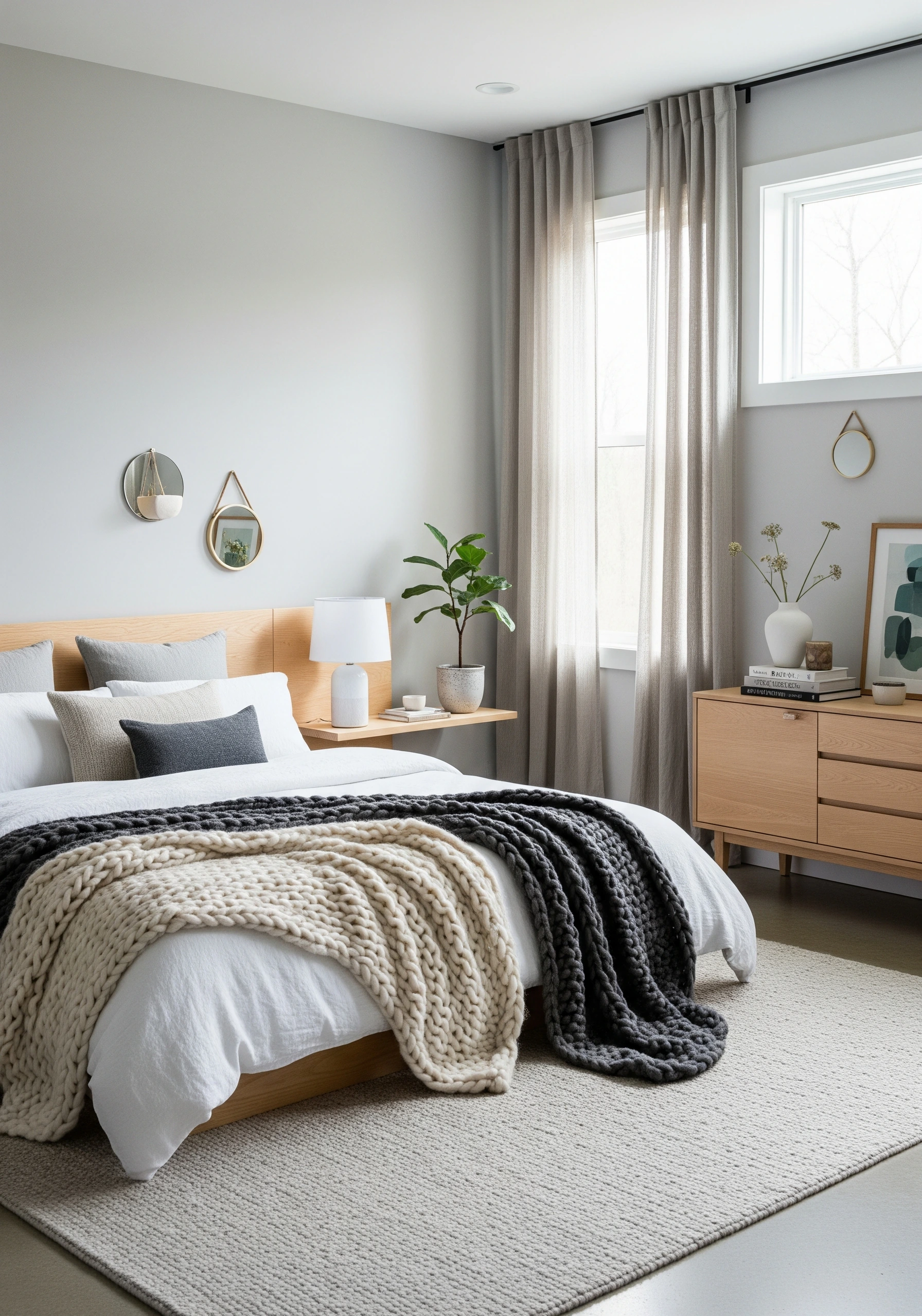 couple's bedroom in scandinavian style - example 8