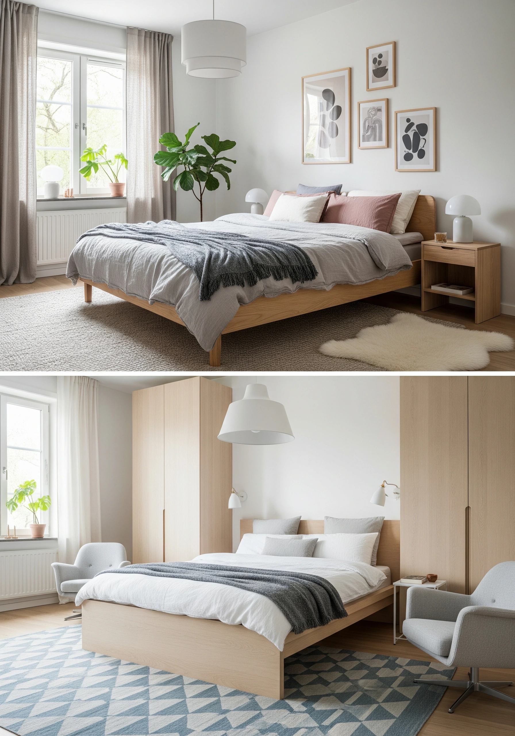 couple's bedroom in scandinavian style - example 9