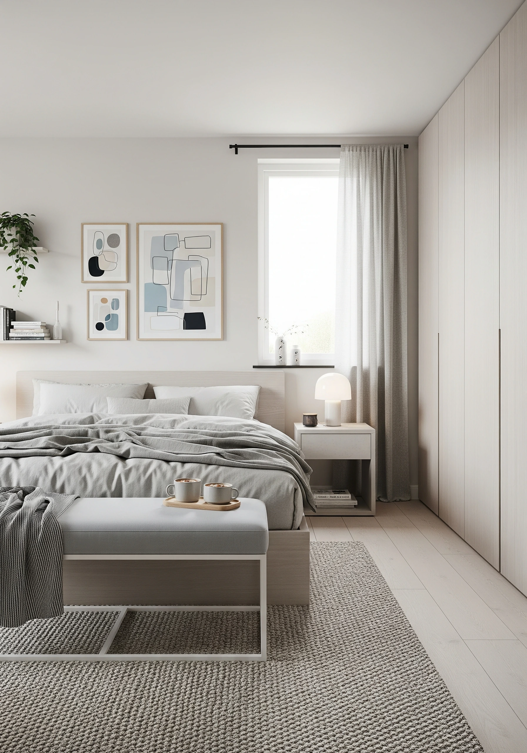 couple's bedroom in scandinavian style - example 10