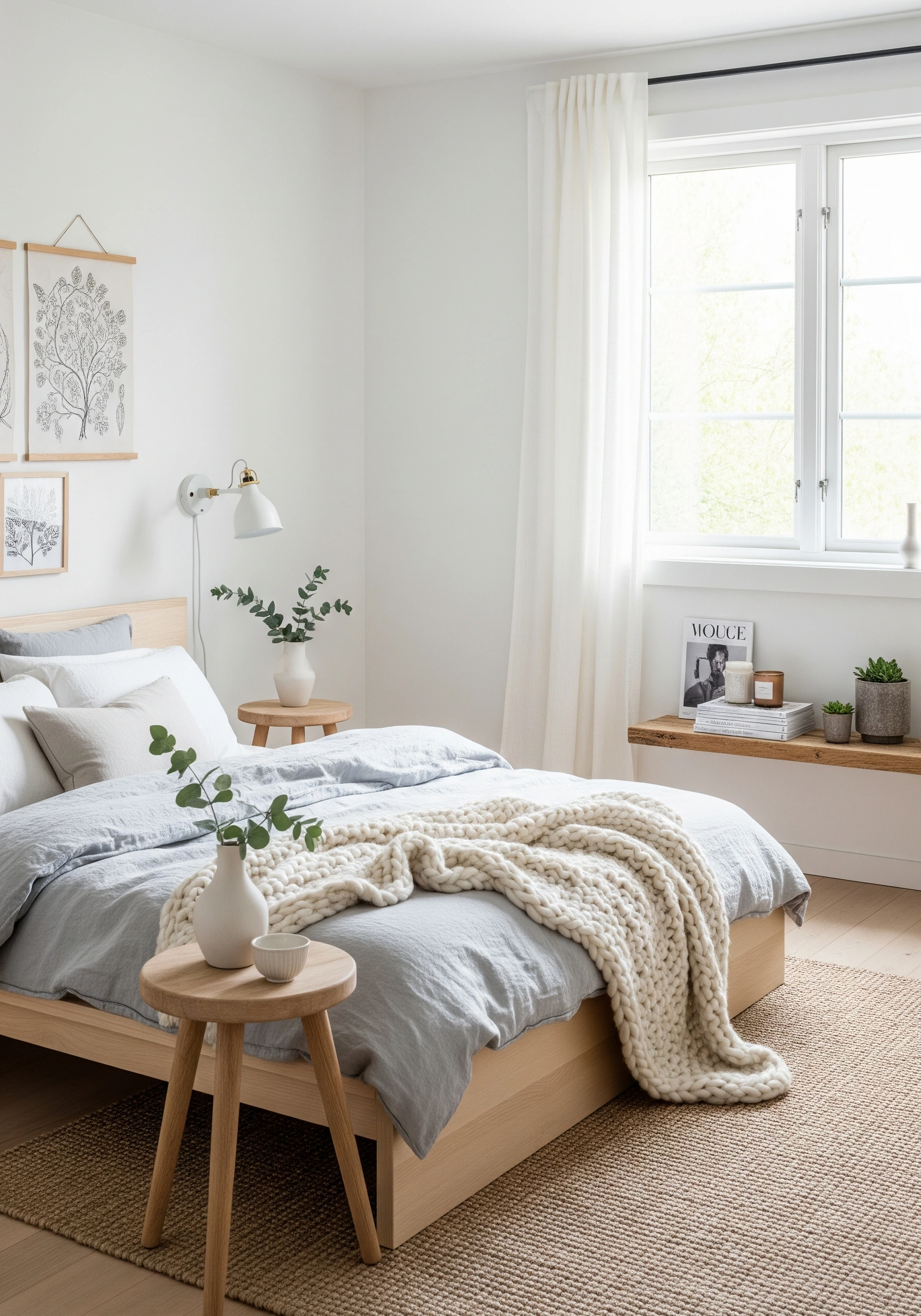 guest bedroom in scandinavian style - example 6