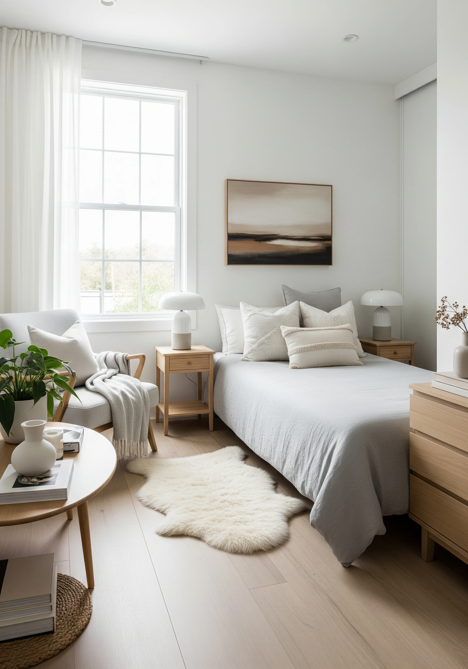 guest bedroom in scandinavian style - example 7
