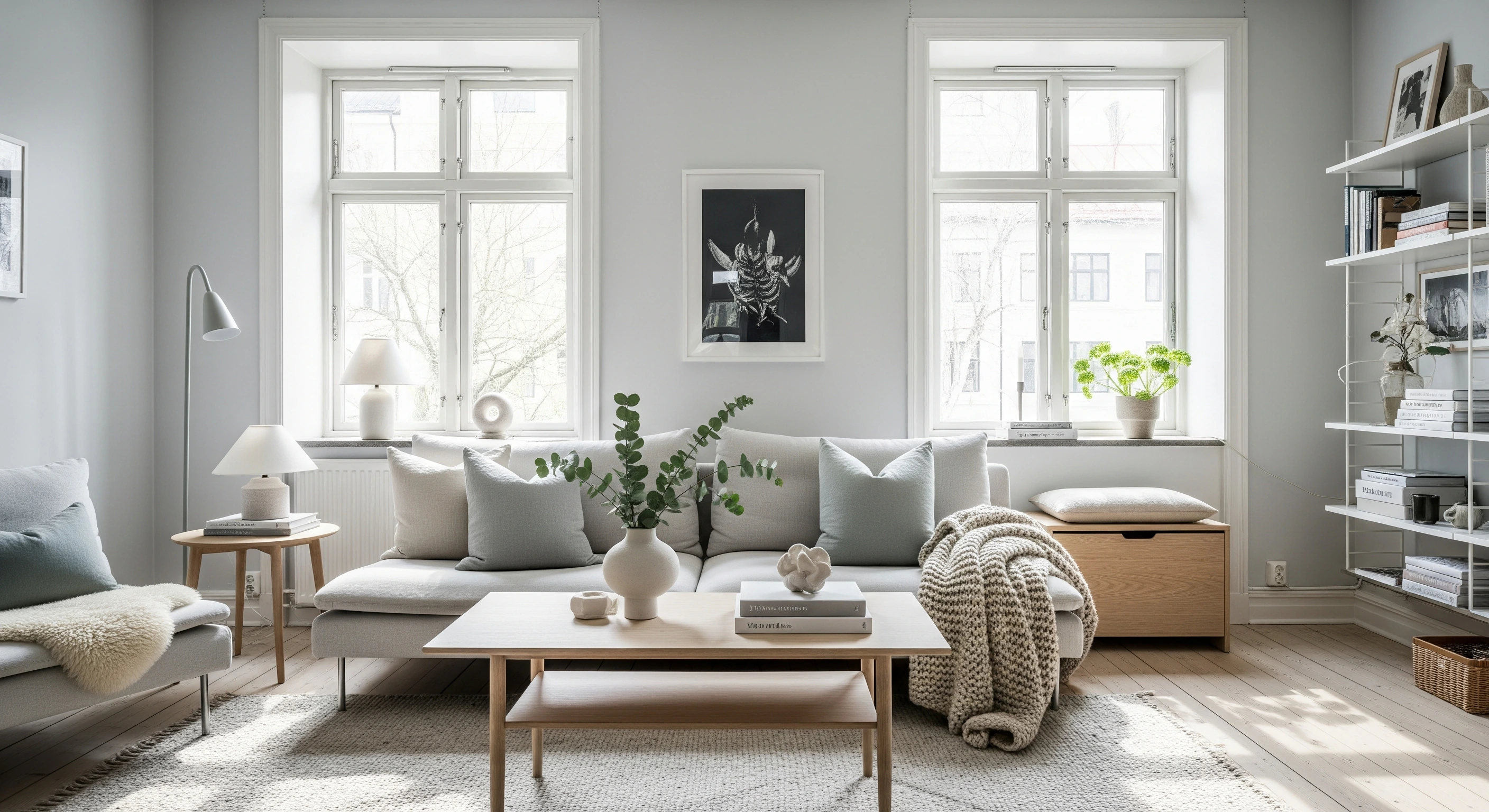 living room in scandinavian style