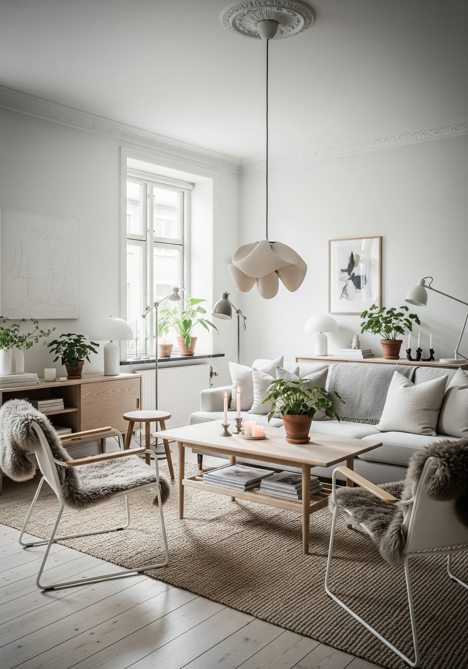 living room in scandinavian style